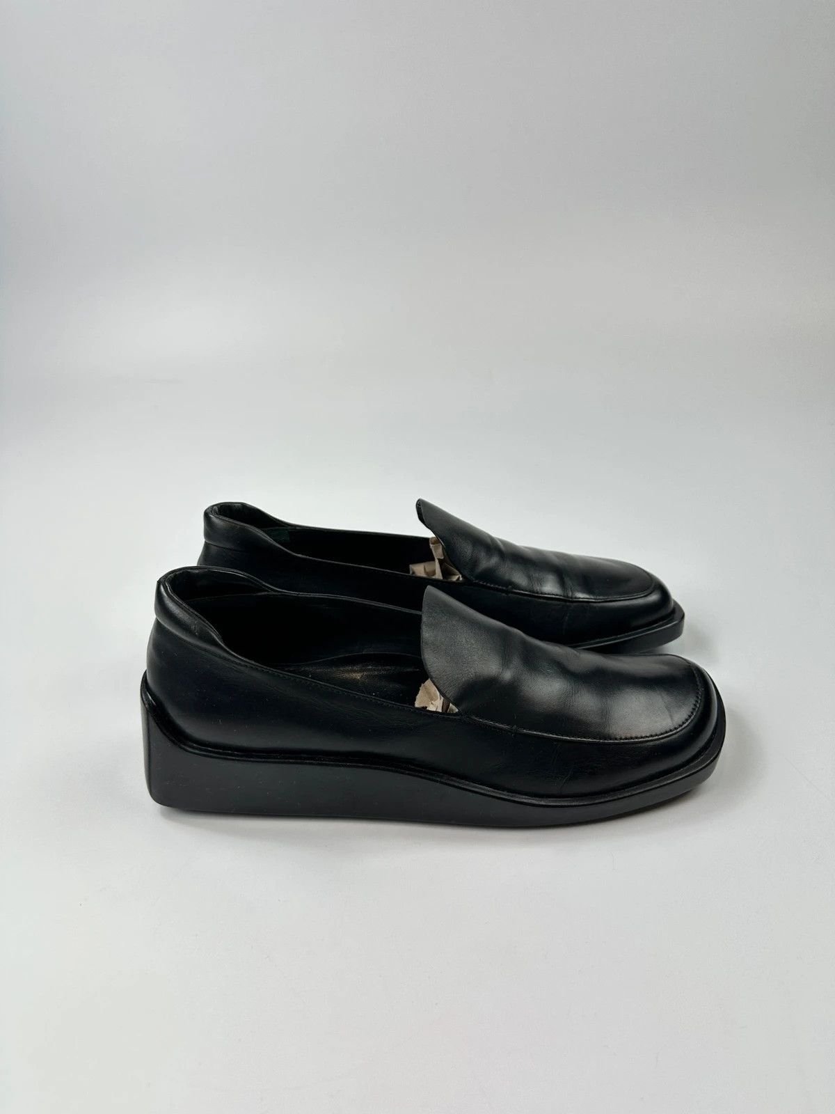 Prada Prada Milano SS1998 Black Leather Plateform Shoes Loafer Size US 8 / IT 38 - 5 Thumbnail