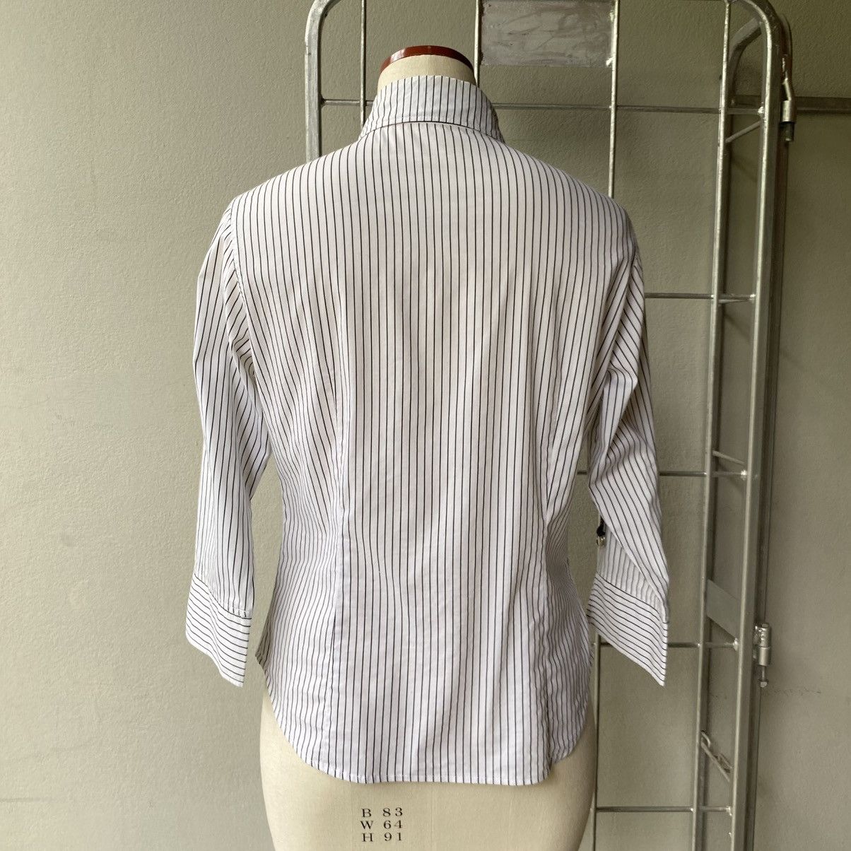MCM MCM White Black Stripe Shirt Size M / US 6-8 / IT 42-44 - 17 Thumbnail