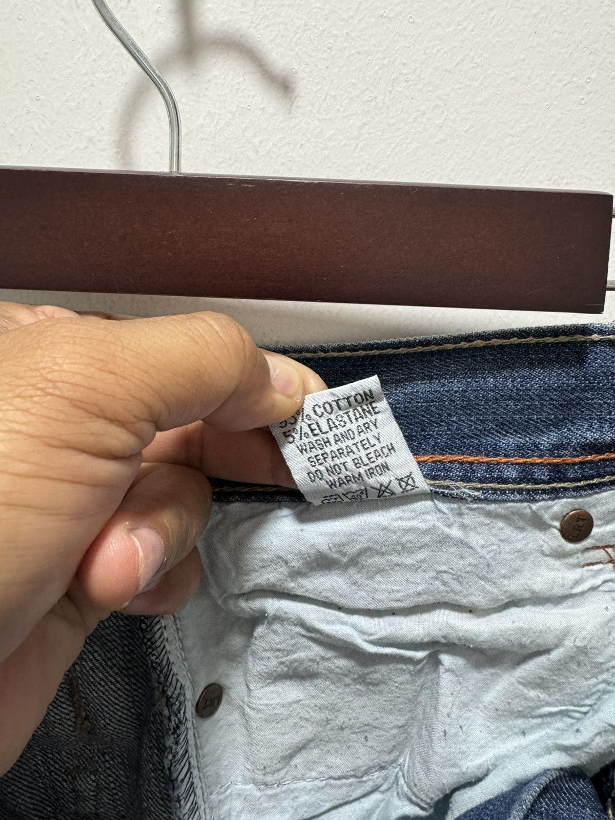 Japanese Brand JAPANESE STYLE LIE REN TOU VERY RARE DESIGN DISTRESSED DENIM Size US 28 / EU 44 - 16 Thumbnail