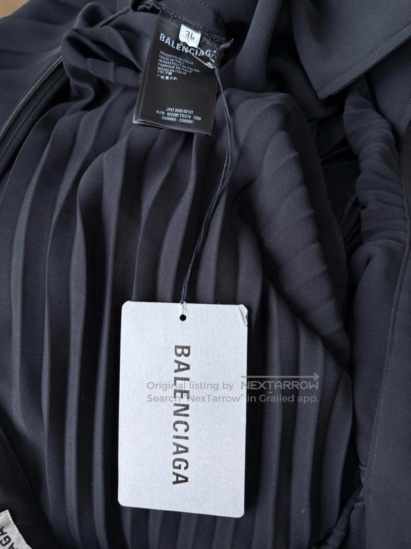 Balenciaga Balenciaga Asymmetric Cut Oversized Pleated Hem Midi Skirt Size 24" / US 00 / IT 34 - 6 Thumbnail