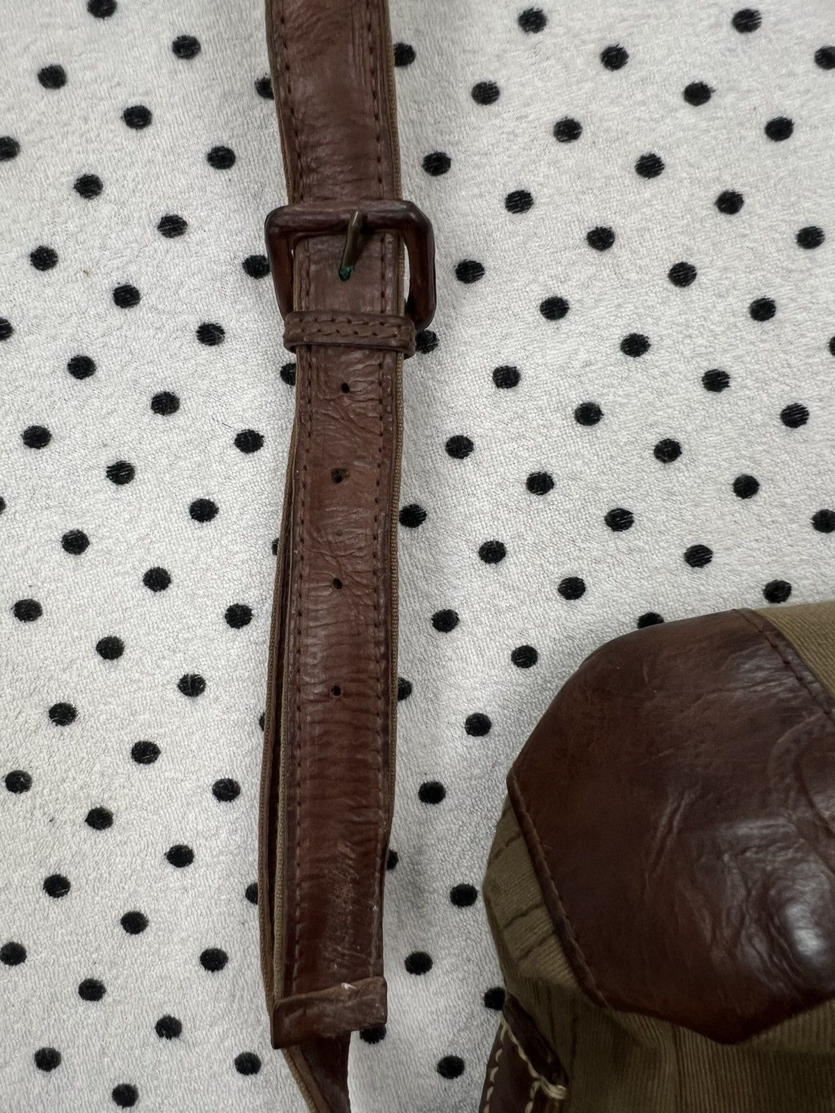 Japanese Brand Genten Canvas/Leather Crossbody Bag Size ONE SIZE - 12 Thumbnail