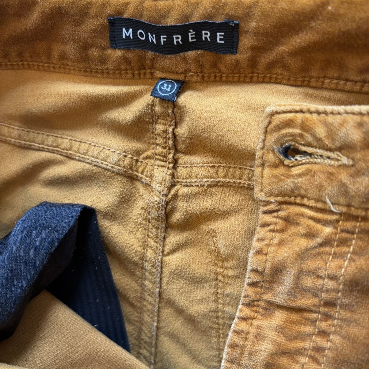 MONFRERE Monfrère Men's Greyson Luxe Velvet Skinny Pants Size US 31 - 6 Thumbnail