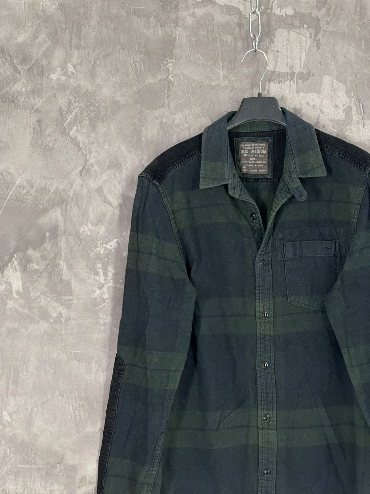 Allsaints × Japanese Brand Allsaints Pocket Striped Check Overshirt Jacket Shirt Size US M / EU 48-50 / 2 - 3 Thumbnail