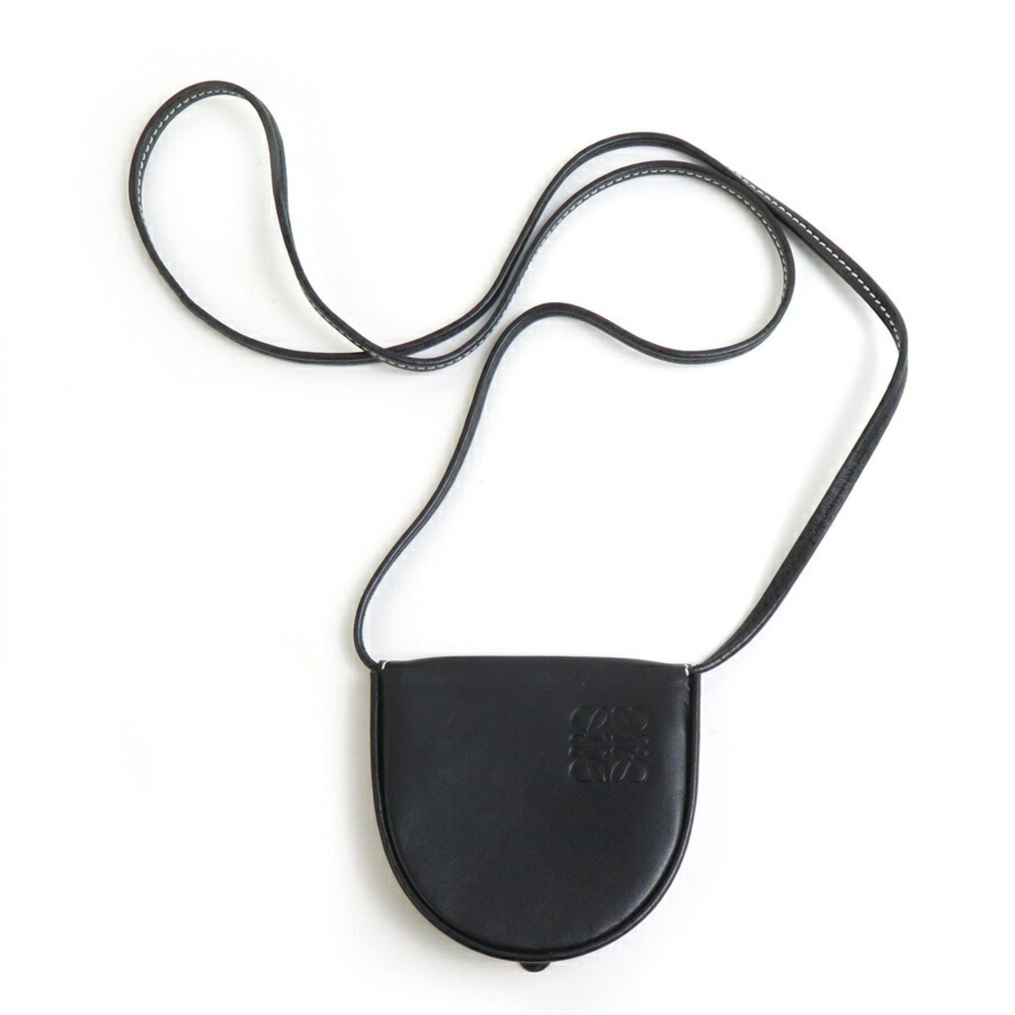 Loewe LOEWE Wallet/Coin Case Heel Pouch Leather Black Women's e60519a Size ONE SIZE - 1 Thumbnail