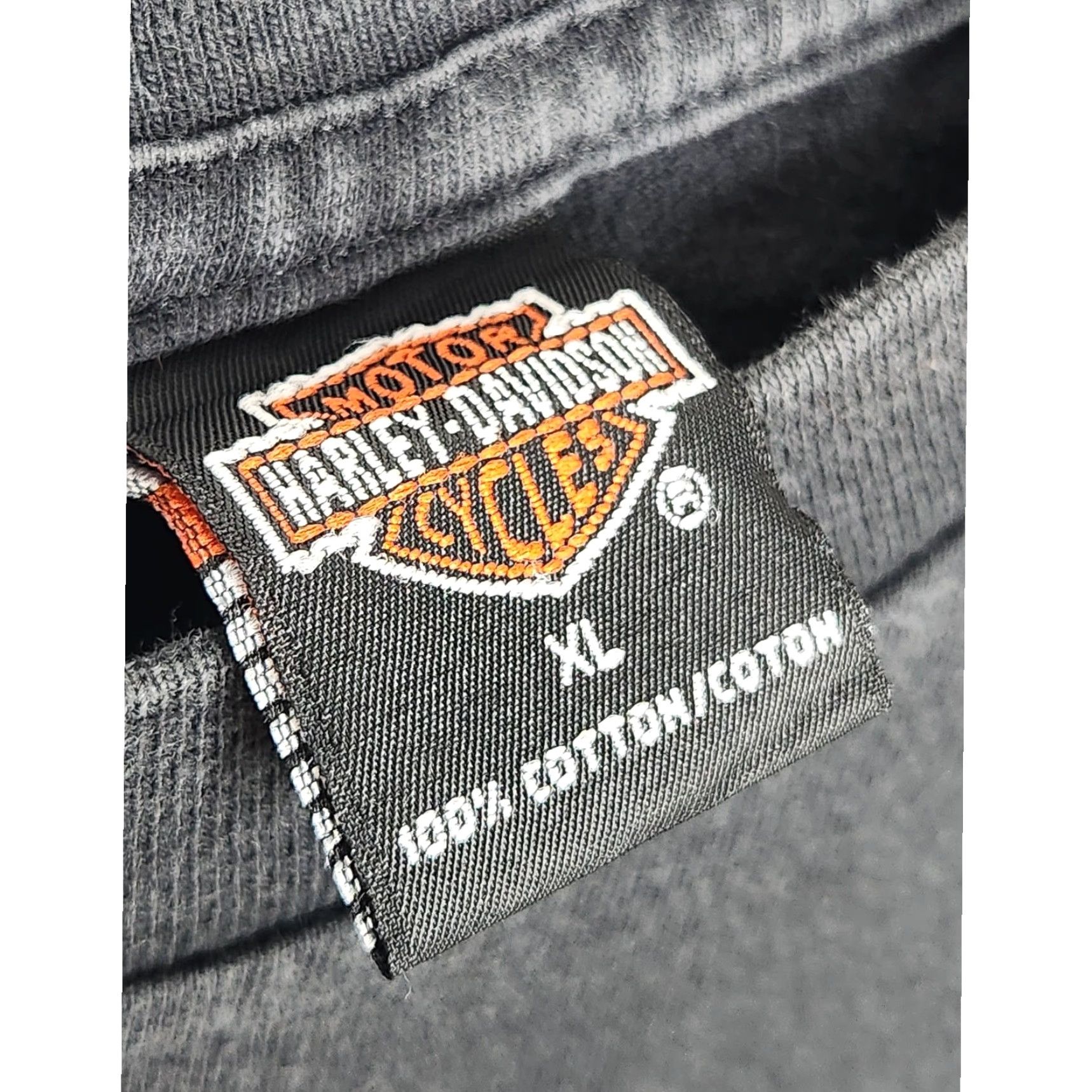 Harley Davidson VINTAGE Harley Davidson Double Sided Wings Logo y2k Art Double Sided Black Shirt XL Unisex Adults Mens Size US XL / EU 56 / 4 - 6 Thumbnail