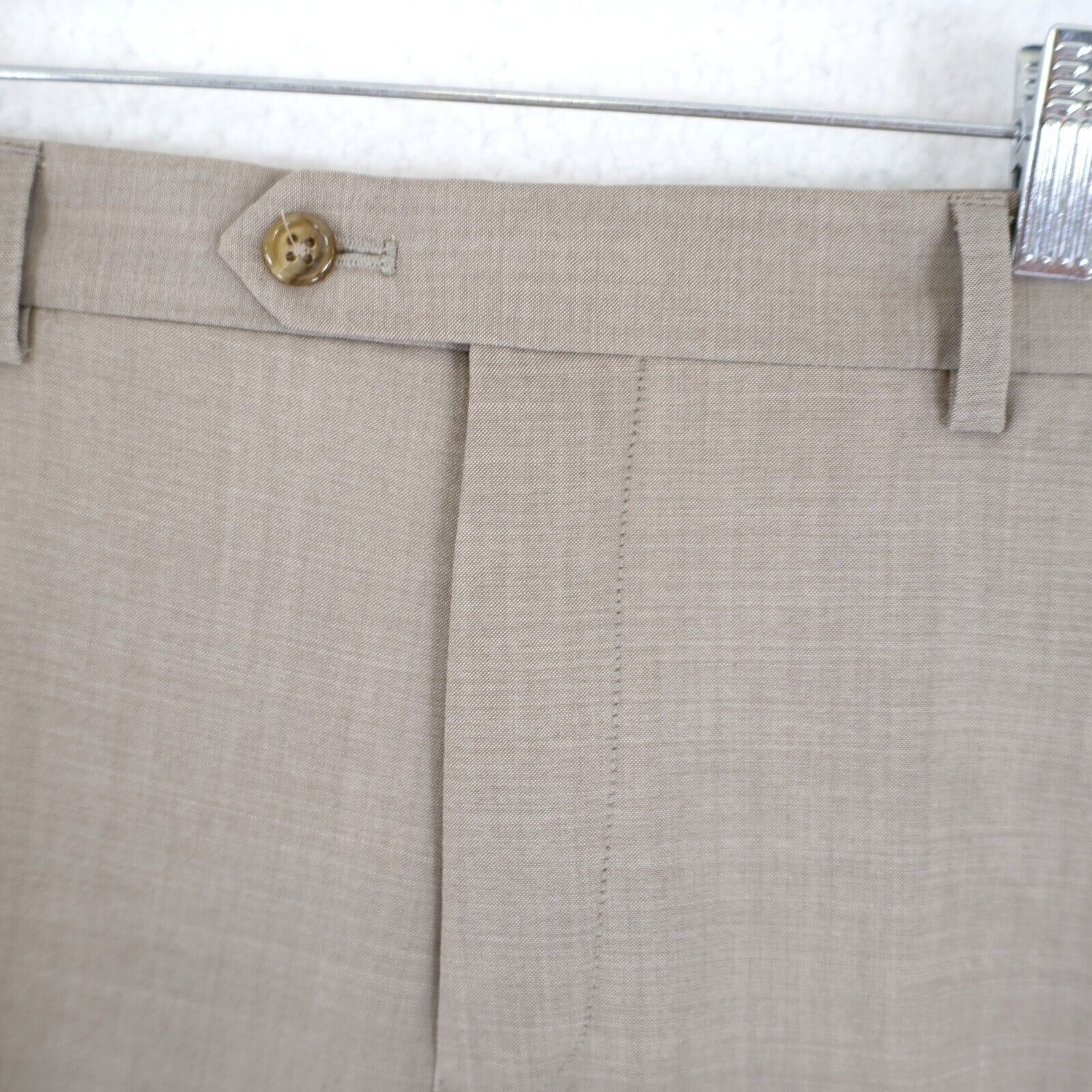 Jos. A. Bank Jos A Bank Tailored Fit Signature Wool Tan 34/32 Dress Pants Size 34R - 3 Thumbnail