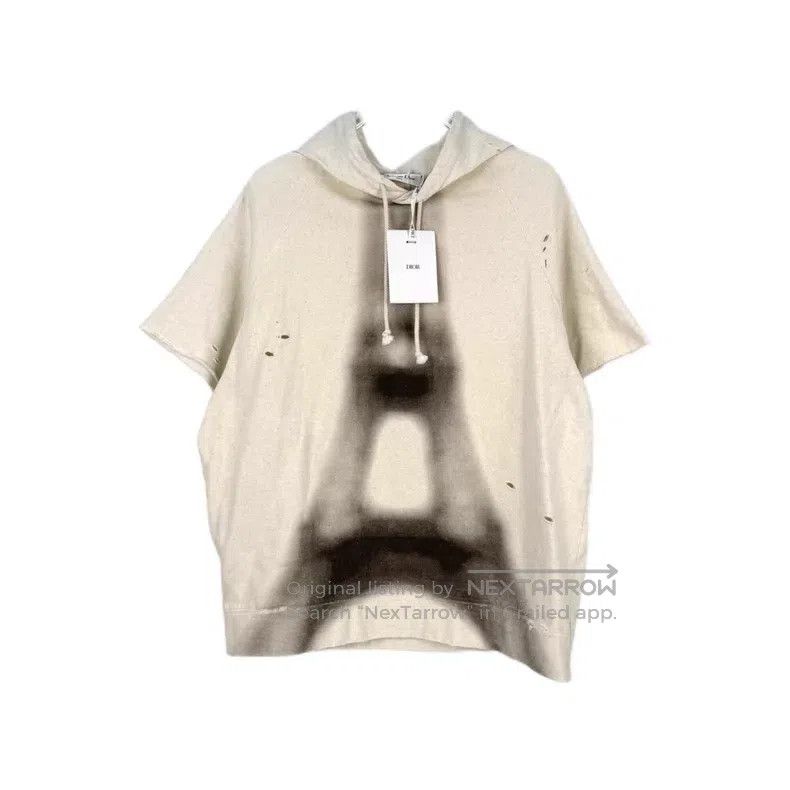 Dior Dior Beige classic logo destructive style short-sleeved ho Size M / US 6-8 / IT 42-44 - 1 Thumbnail