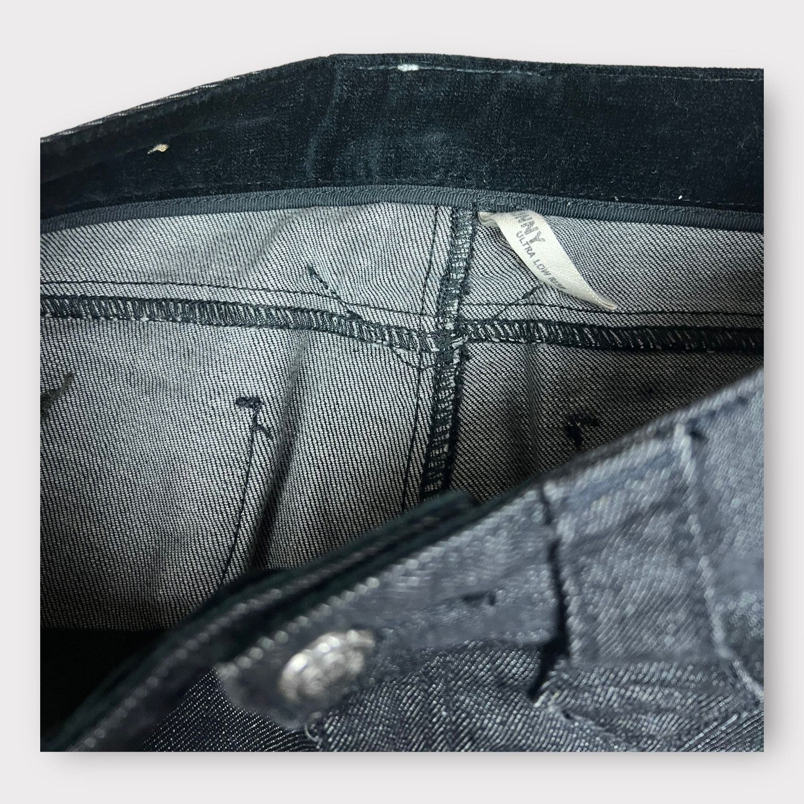 Express Express | Vintage Y2K Embellished Ultra Low Rise Jeans | 2 Size 26" / US 2 / IT 38 - 11 Thumbnail