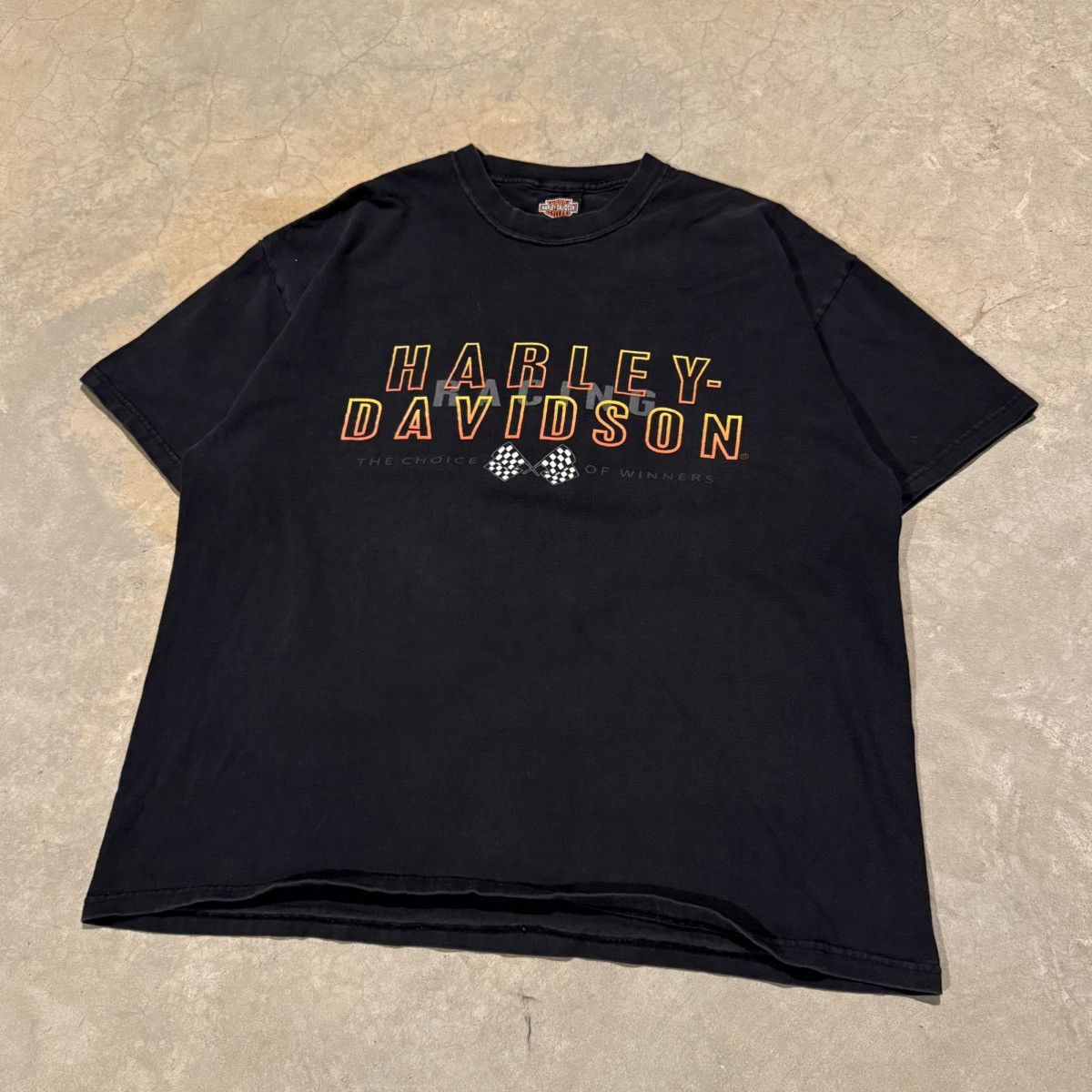 Harley Davidson Vtg 1990s Faded Harley Davidson Racing Biker Tee ERD Grunge Size US XL / EU 56 / 4 - 2 Thumbnail
