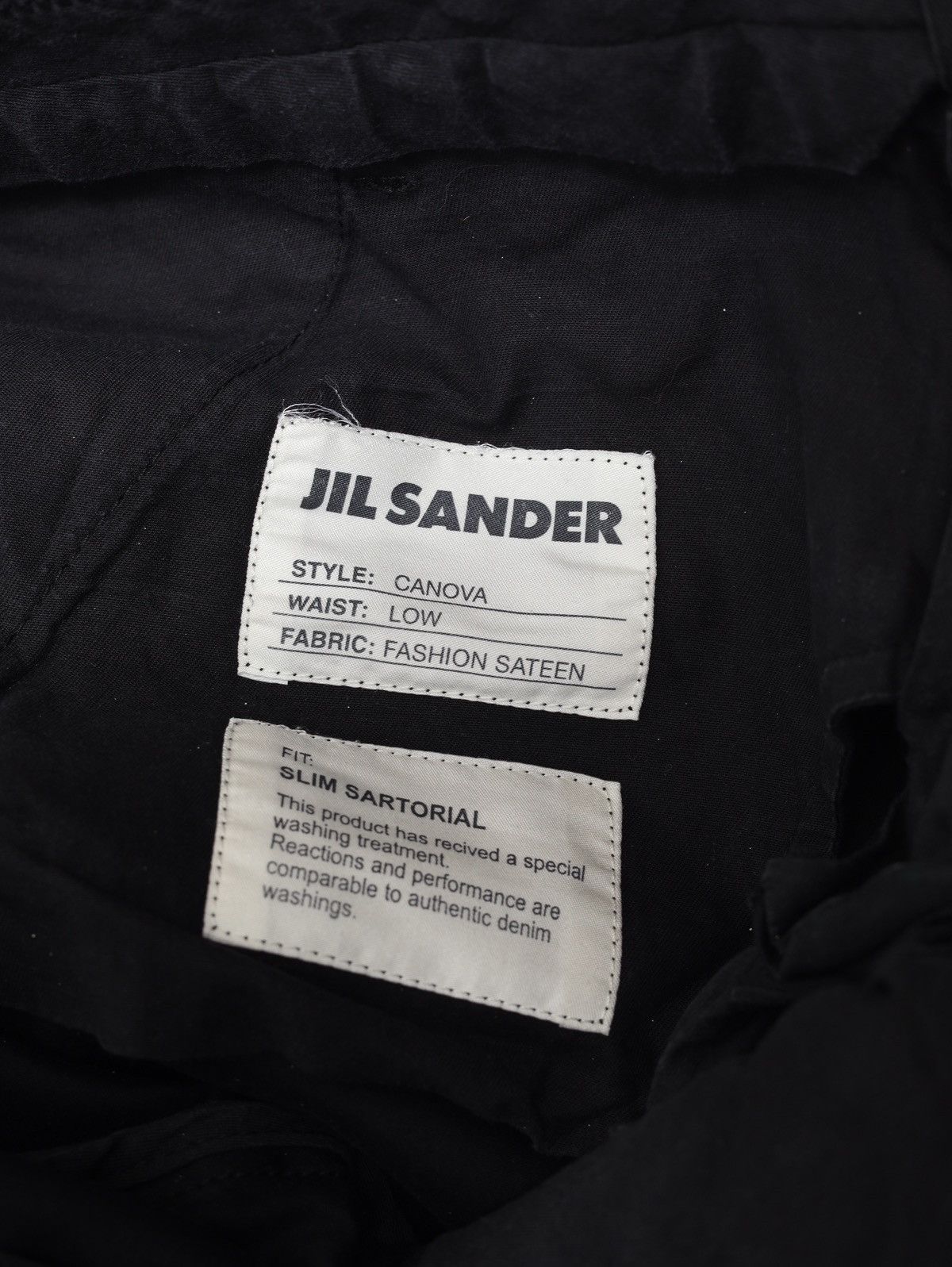 Jil Sander Jil Sander Slim Black Satin Cotton Pants Canova Sateen Size 28" / US 6 / IT 42 - 3 Thumbnail