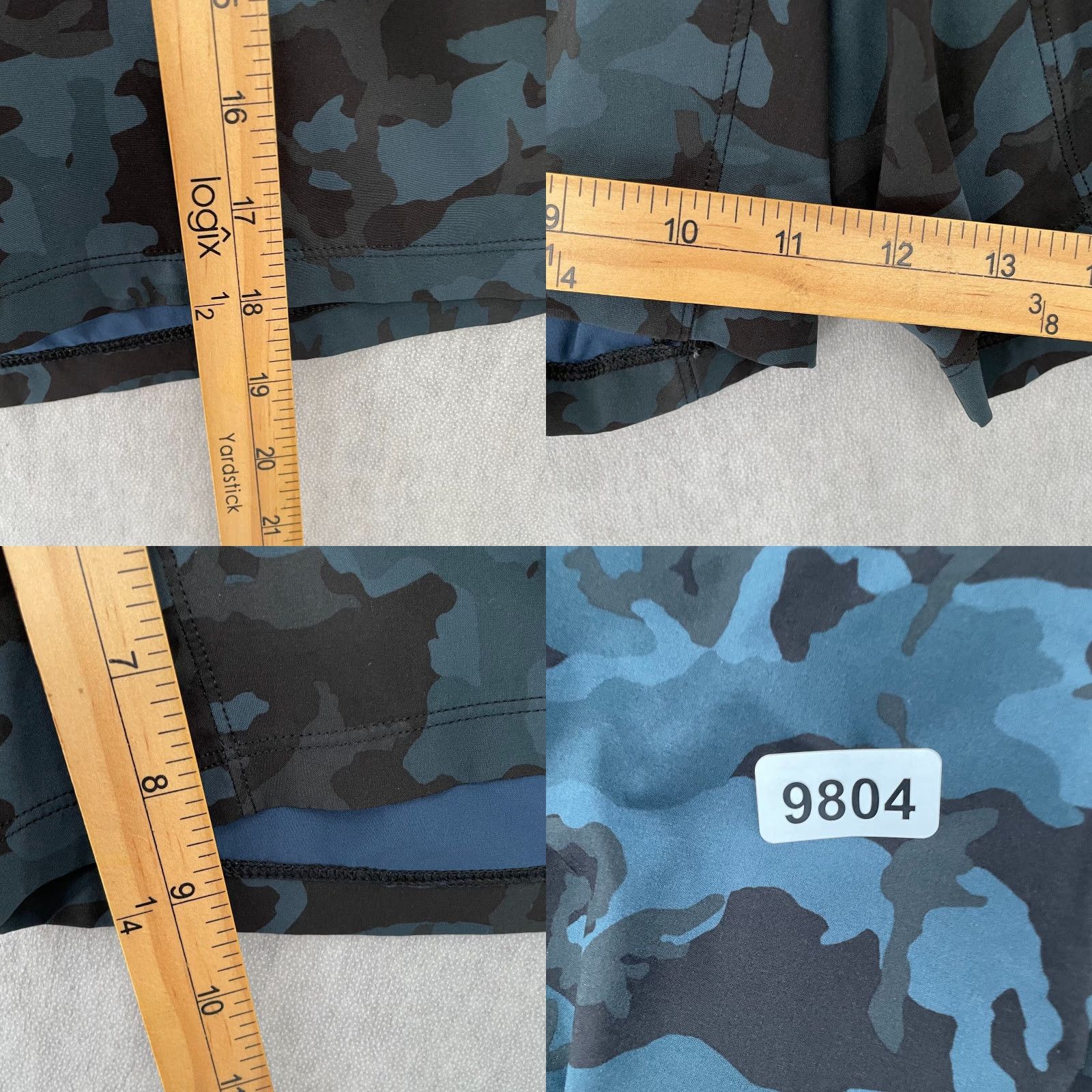 Lululemon Lululemon Pace Breaker Shorts Men Activewear Camouflage Drawstring Athletic 8.5in Inseam Size M Black Blue Size US 31 - 8 Thumbnail