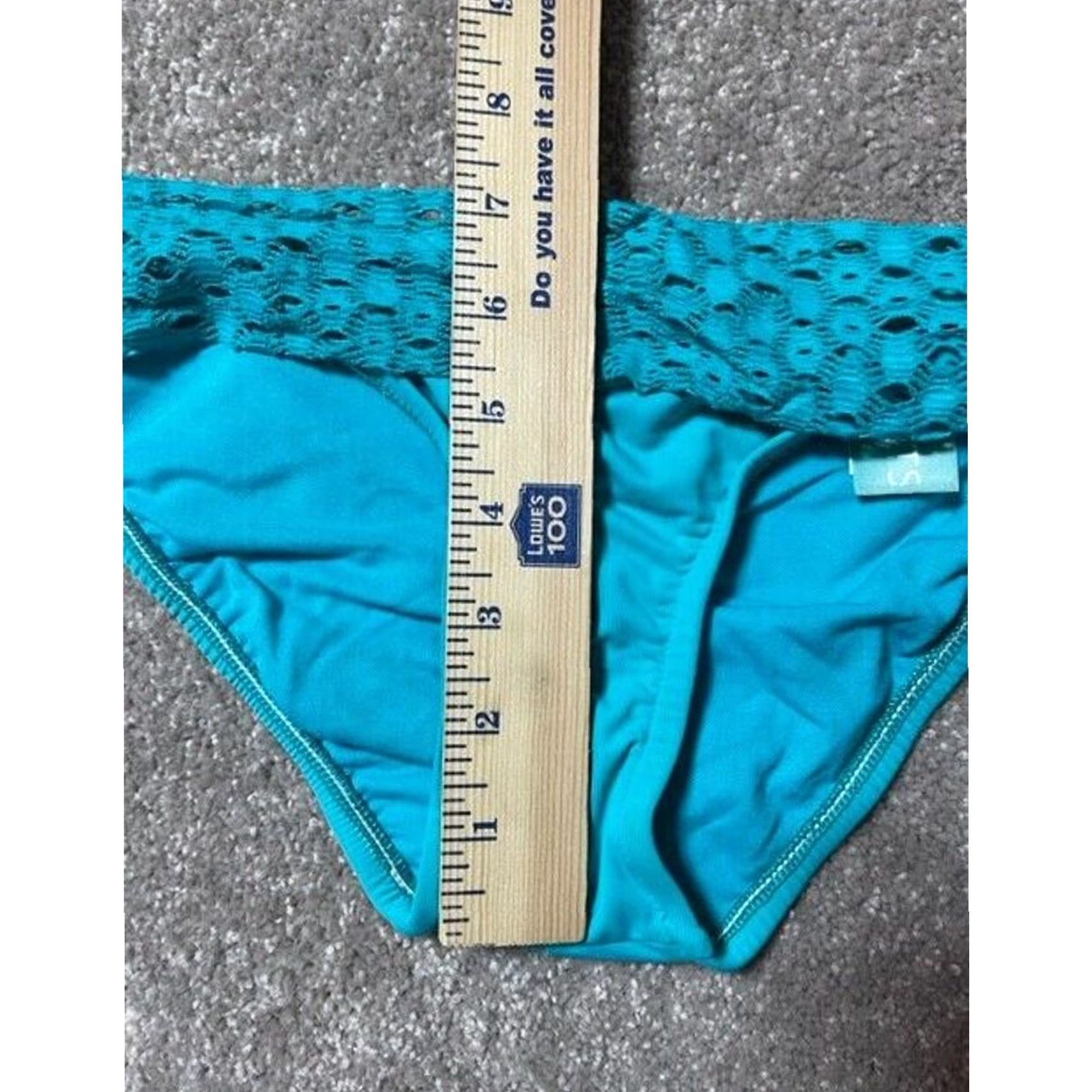 Vintage Sunsets Bikini Bottom S Retro 60s High-Waist Crochet Beach Resort Coastal Women Secrets? Size 28" / US 6 / IT 42 - 6 Thumbnail