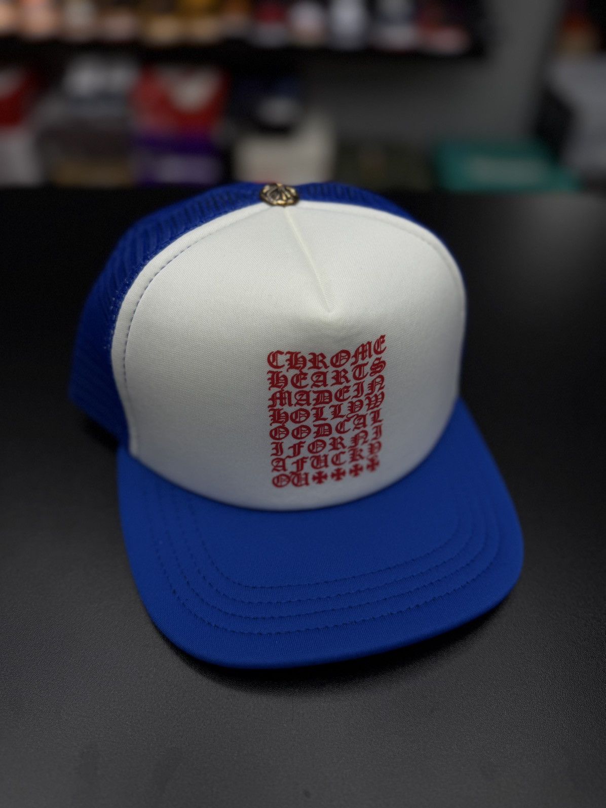 Chrome Hearts Chrome Hearts Blue White Red Logo SnapBack New Size ONE SIZE - 4 Thumbnail