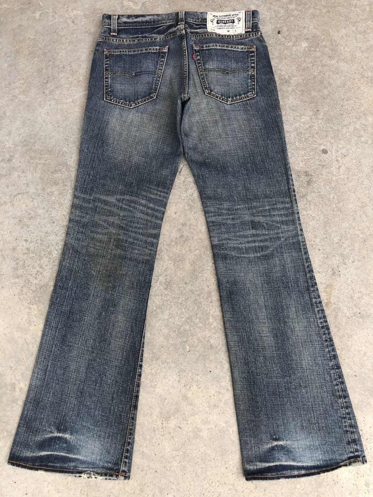 Who Decides War GL Heart Flared Jeans Distressed Jeans Size US 32 / EU 48 - 2 Thumbnail