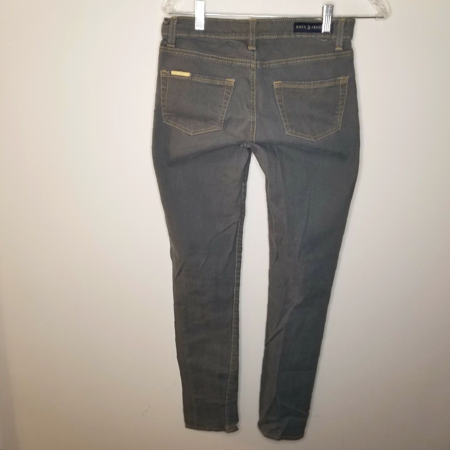Vintage Rock & Republic Jeans Women Skinny Gray Size 4 Womens Size 27" / US 4 / IT 40 - 4 Thumbnail