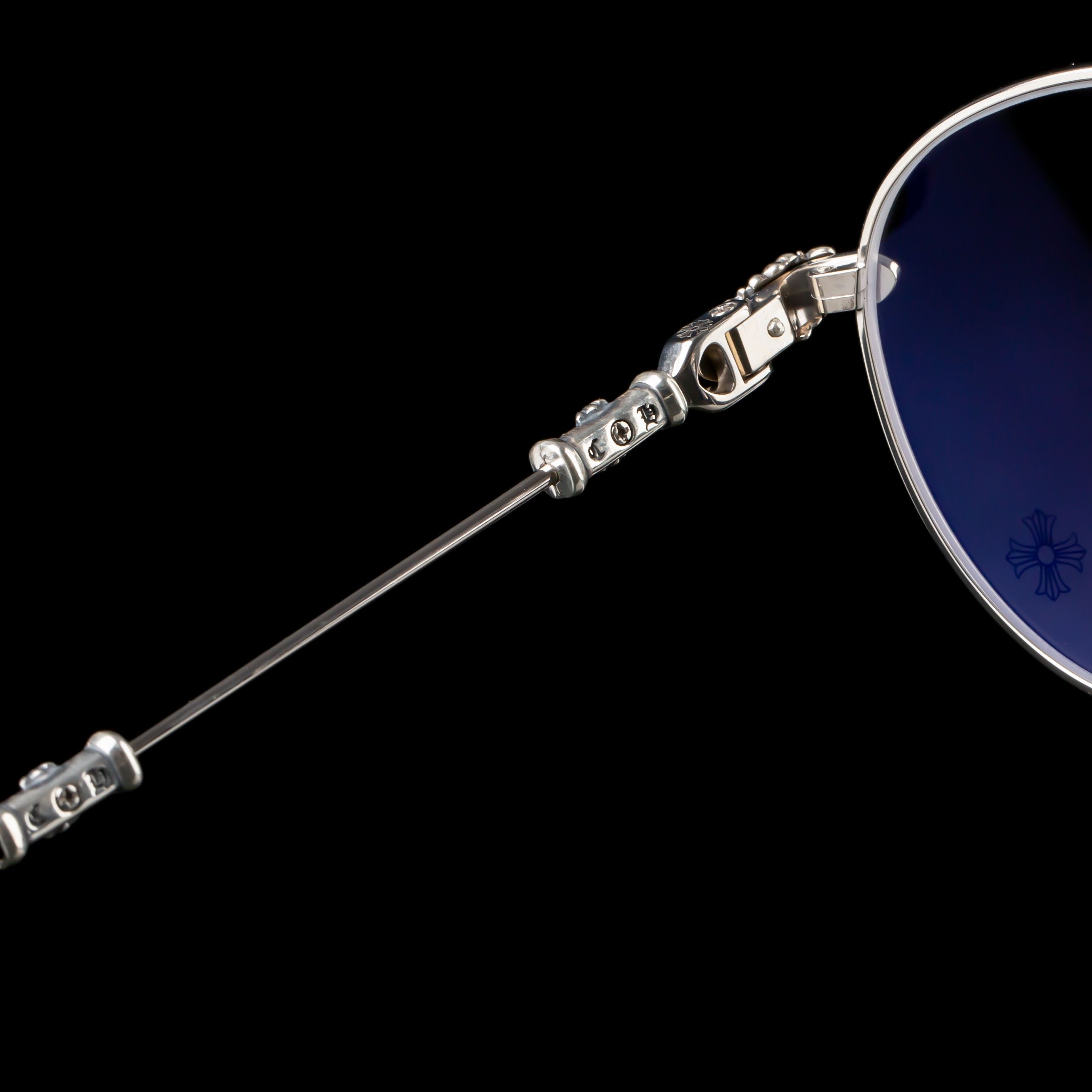 Chrome Hearts CHROME HEARTS BUBBA - A SHINY SILVER / PLASTIC GLASSES Size ONE SIZE - 3 Thumbnail