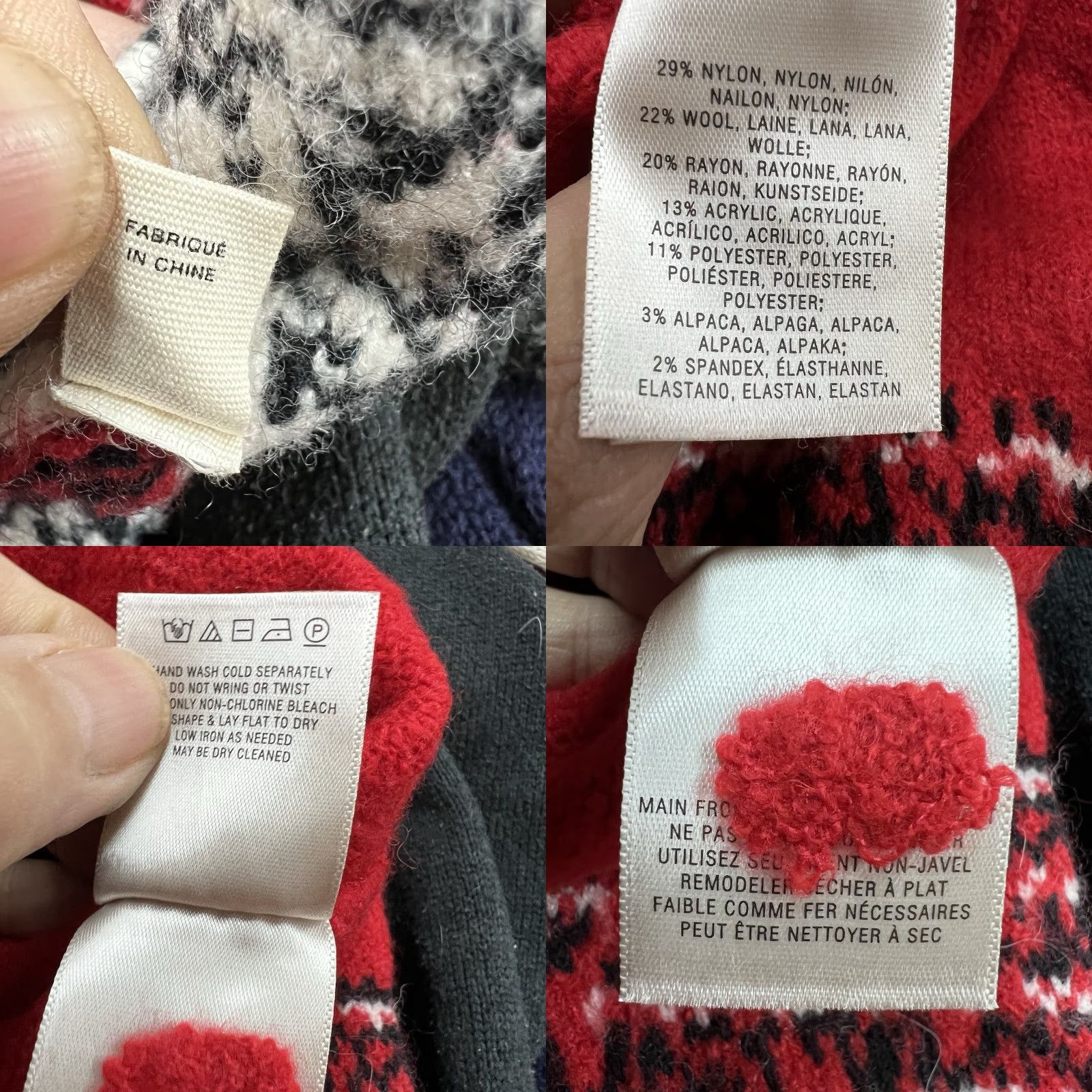 Anthropologie Moth by Anthropologie Wool Blend High Neck Pullover Sweater Women’s XS Red Size XS / US 0-2 / IT 36-38 - 8 Thumbnail