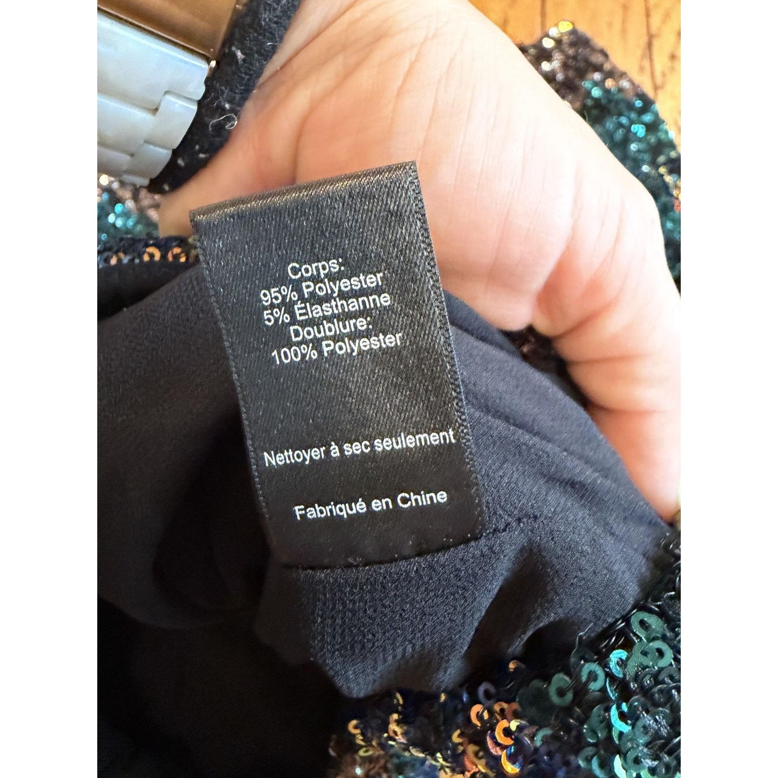ASTR The Label ASTR The Label Cropped Blouse Womens XS Multicolor Sequin Size XS / US 0-2 / IT 36-38 - 4 Thumbnail