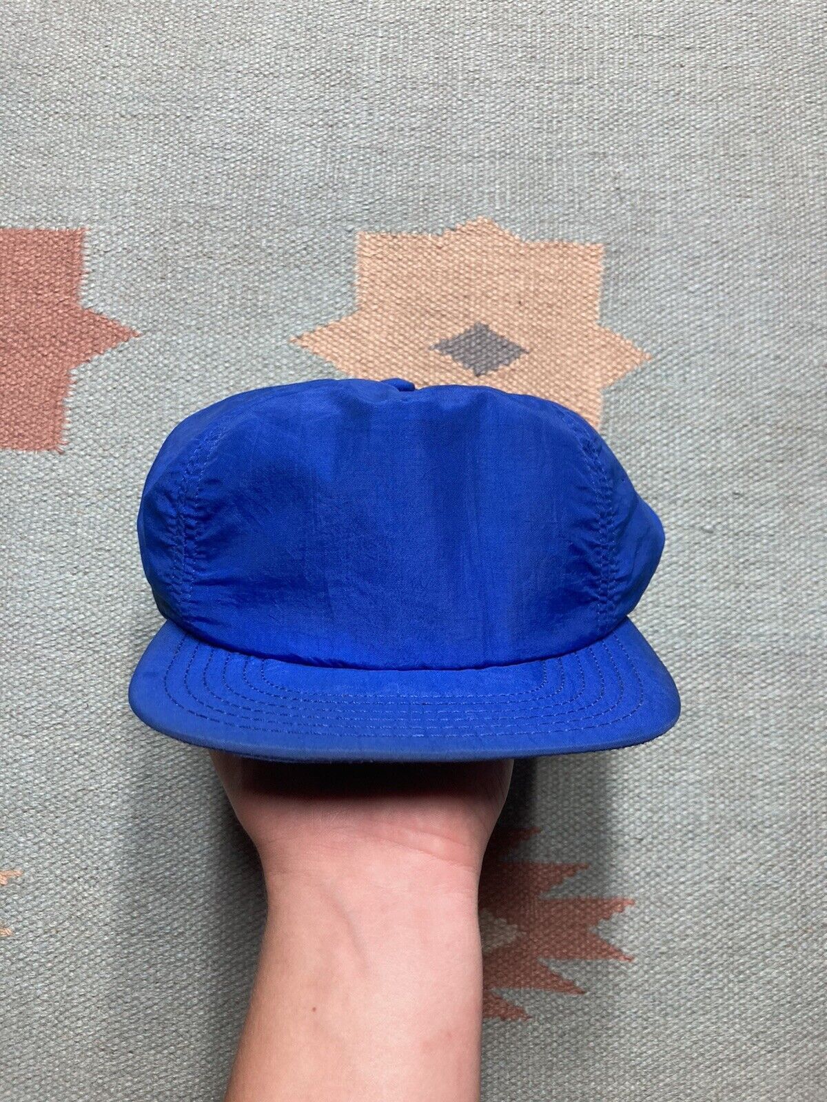 Vintage Vintage 90s SnapBack hat nylon blue lightweight park avenue Size ONE SIZE - 2 Thumbnail