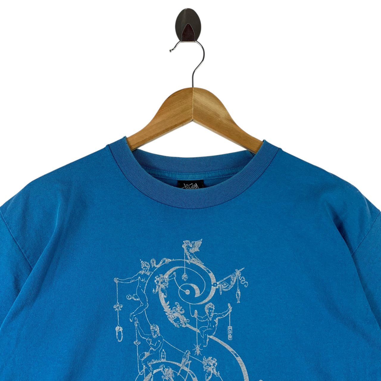 Stussy × Vintage Vintage 90s STUSSY S logo big printed streetwear tee Size US L / EU 52-54 / 3 - 2 Thumbnail