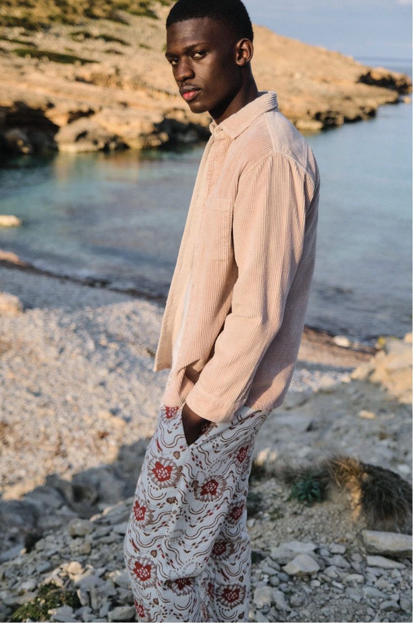 Wax London Wax London - Whiting Off-White Jumbo Cord Overshirt Size US L / EU 52-54 / 3 - 6 Thumbnail