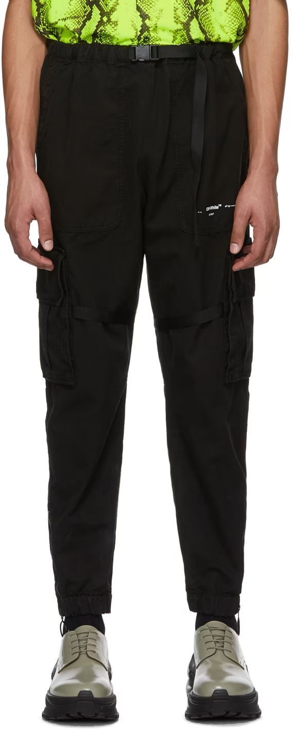 Off-White OFF-WHITE S/S 2020 Parachute Cargo Pants Black Size US 32 / EU 48 - 1 Thumbnail