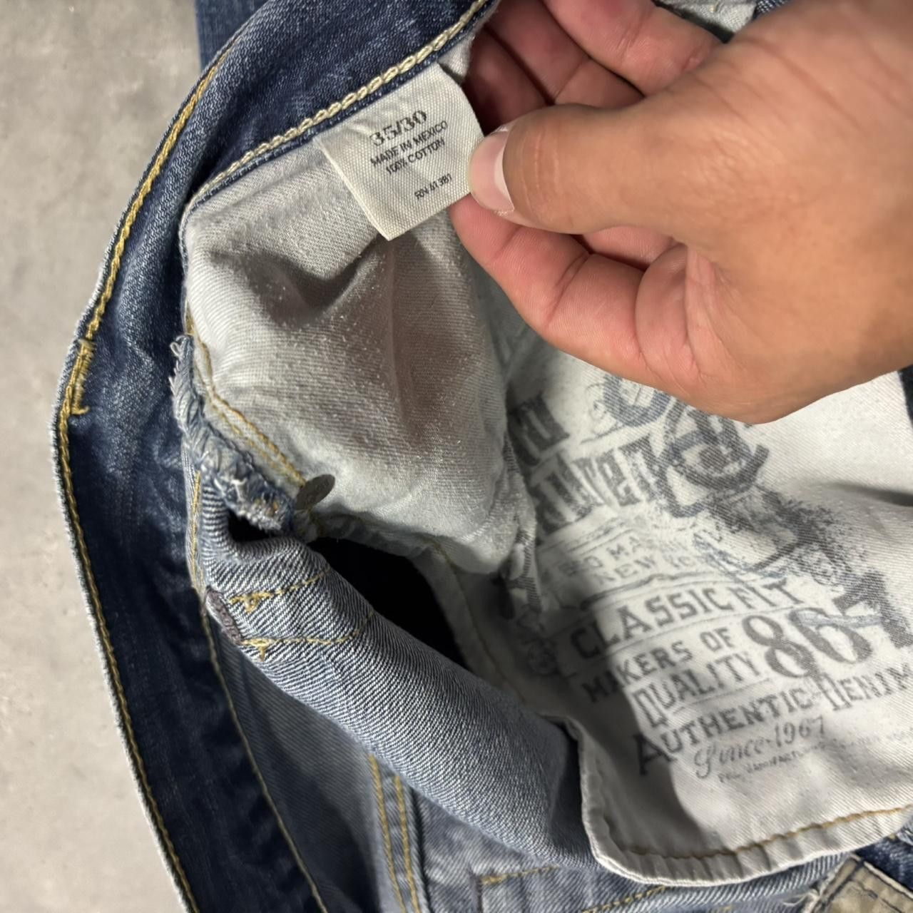 Polo Ralph Lauren × Vintage Crazy Vintage Y2K/2000s Grunge Dark Wash Polo Ralph Lauren Denim Jeans! Size US 35 - 8 Thumbnail