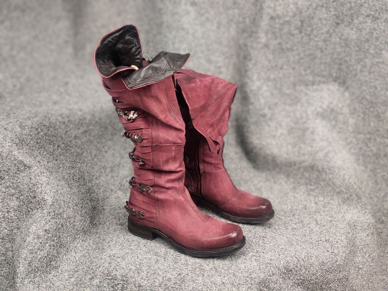 A.S.98 A.S.98 Design Airstep Metal Leather Zip Tall Knee Boots Size US 6 / IT 36 - 3 Thumbnail