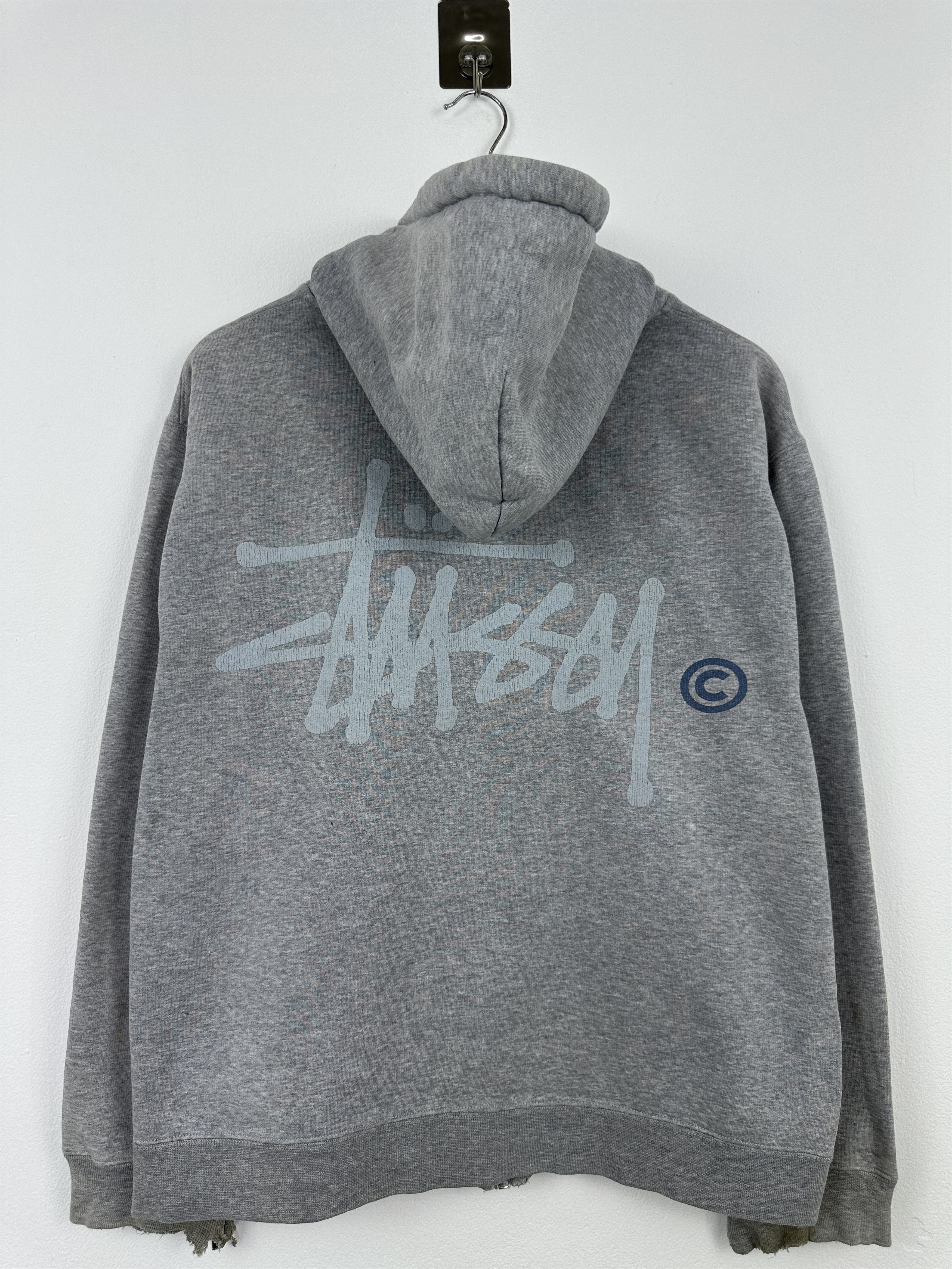 Stussy Vintage Stussy Big Logo Zip Up Hoodie Heather Grey BP0021 Size US L / EU 52-54 / 3 - 1 Thumbnail