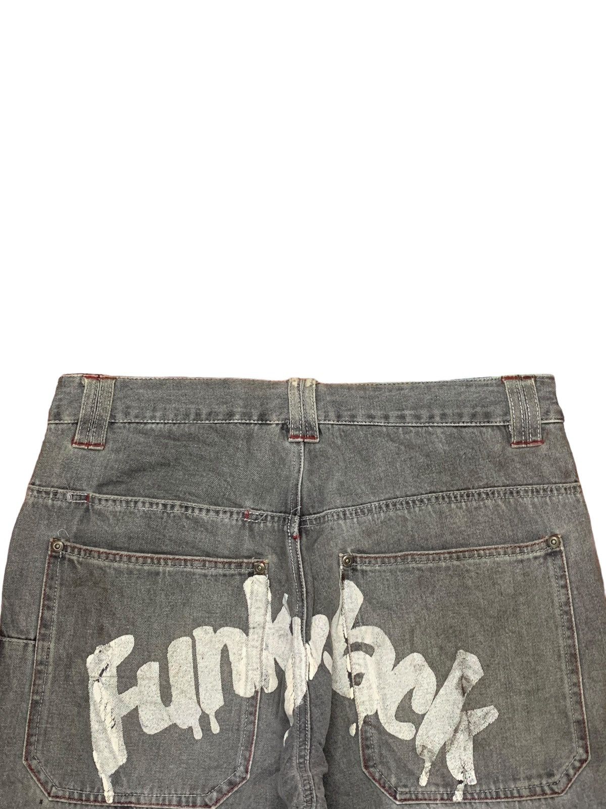 Japanese Brand Vintage Funky Jack Baggy Cargo Graffiti Skater Jeans Size US 32 / EU 48 - 9 Thumbnail