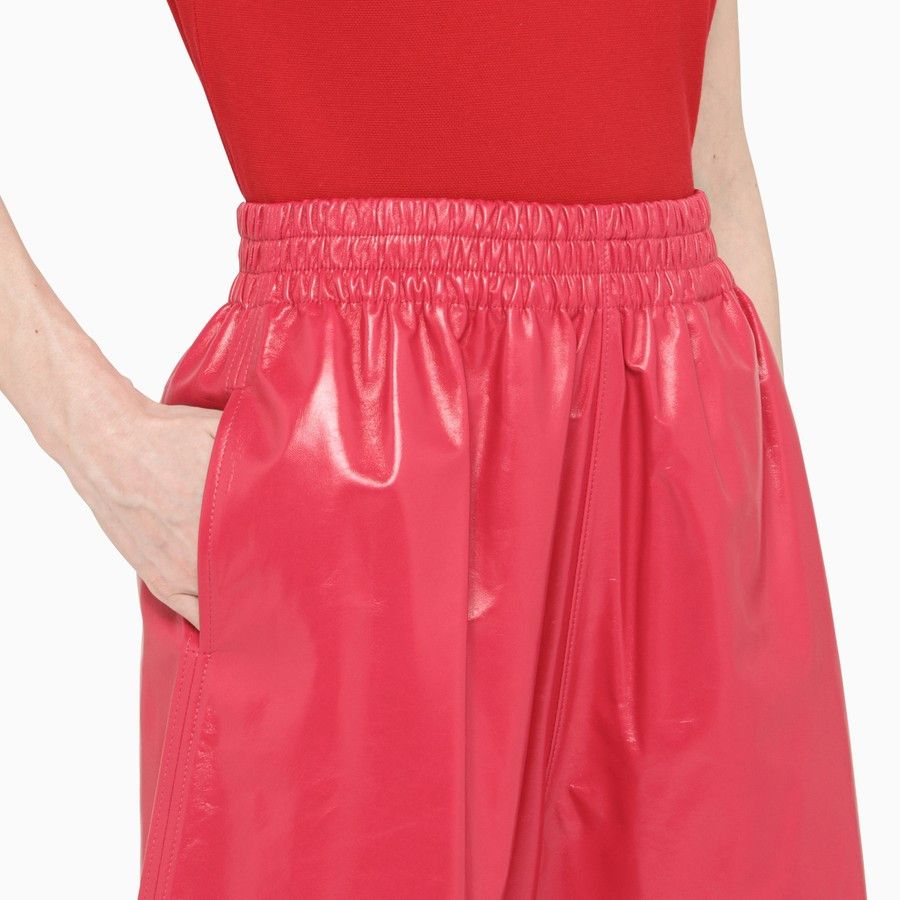 Bottega Veneta o1d2blof0824 Leather Shorts in Red Size 27" / US 4 / IT 40 - 5 Thumbnail