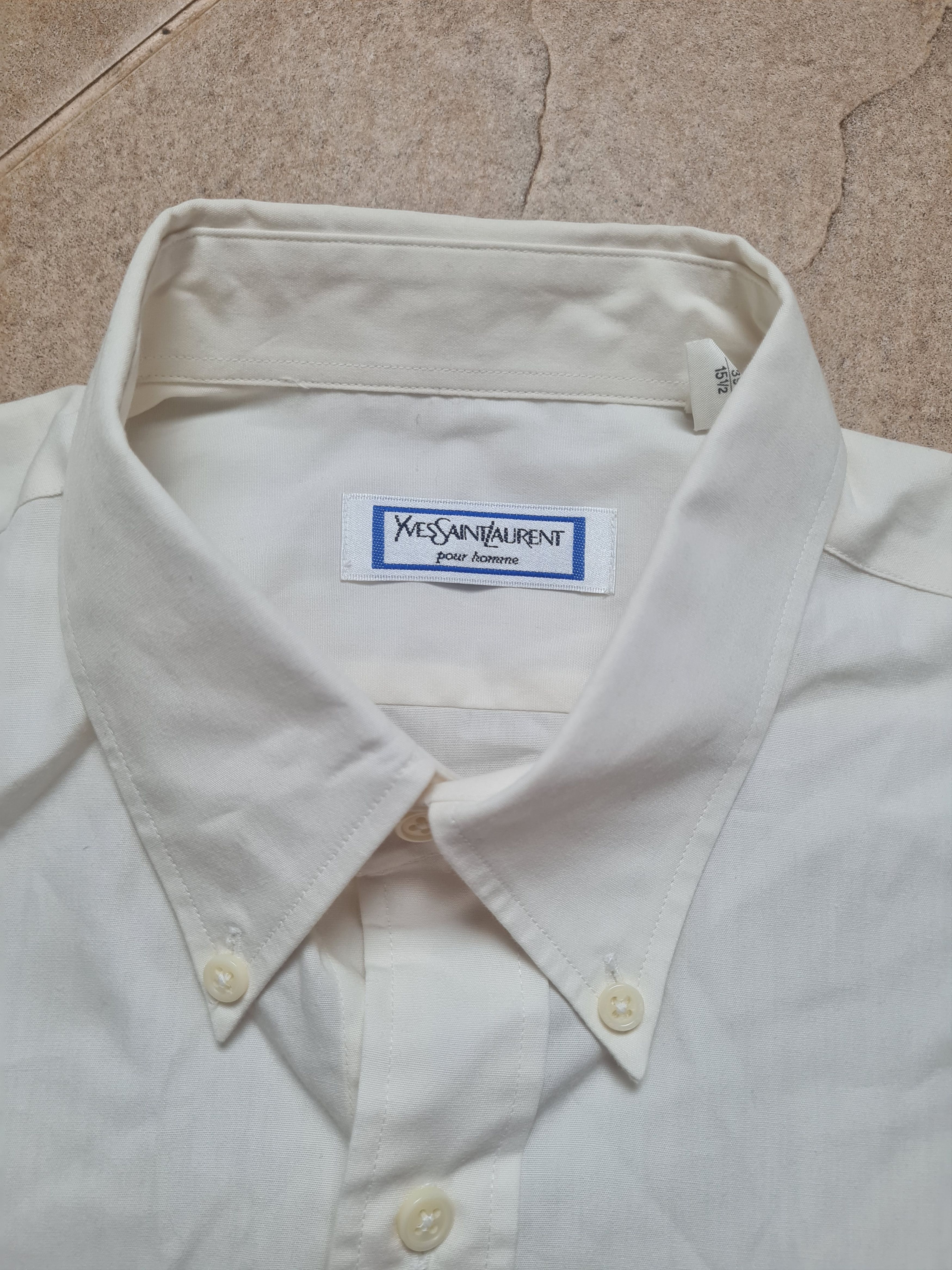 Yves Saint Laurent Vintage YSL Shirt Cotton Yves Saint Laurent Shirtsleeve 90s Size US M / EU 48-50 / 2 - 19 Thumbnail