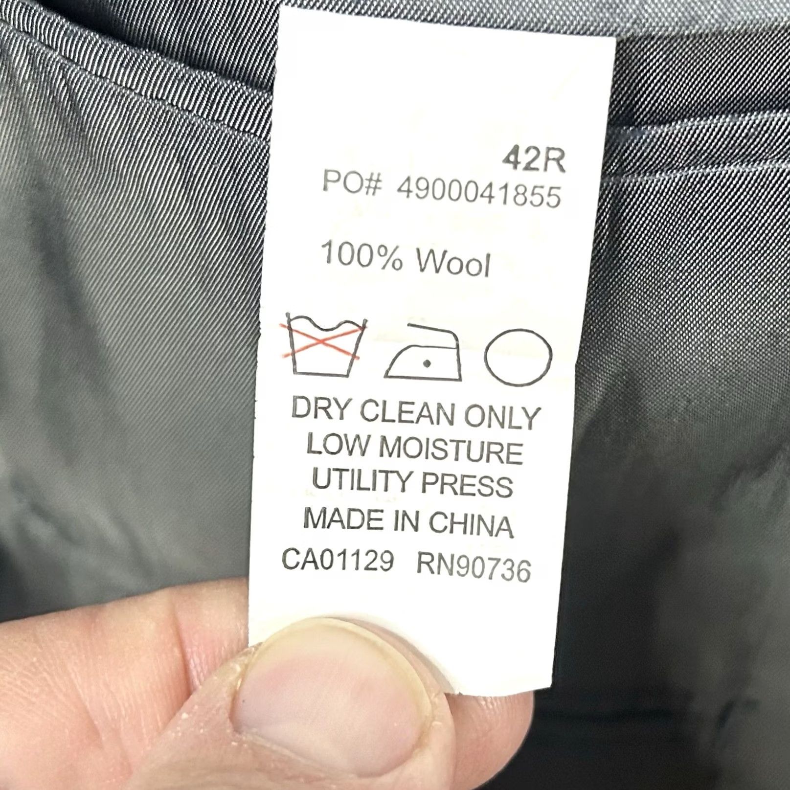Calvin Klein Calvin Klein Jacket Sport Coat 42R 100% Wool Gray Two-Button Lined Double Vented Mens Reg 42 Dark Gray Size US XS / EU 42 / 0 - 4 Thumbnail