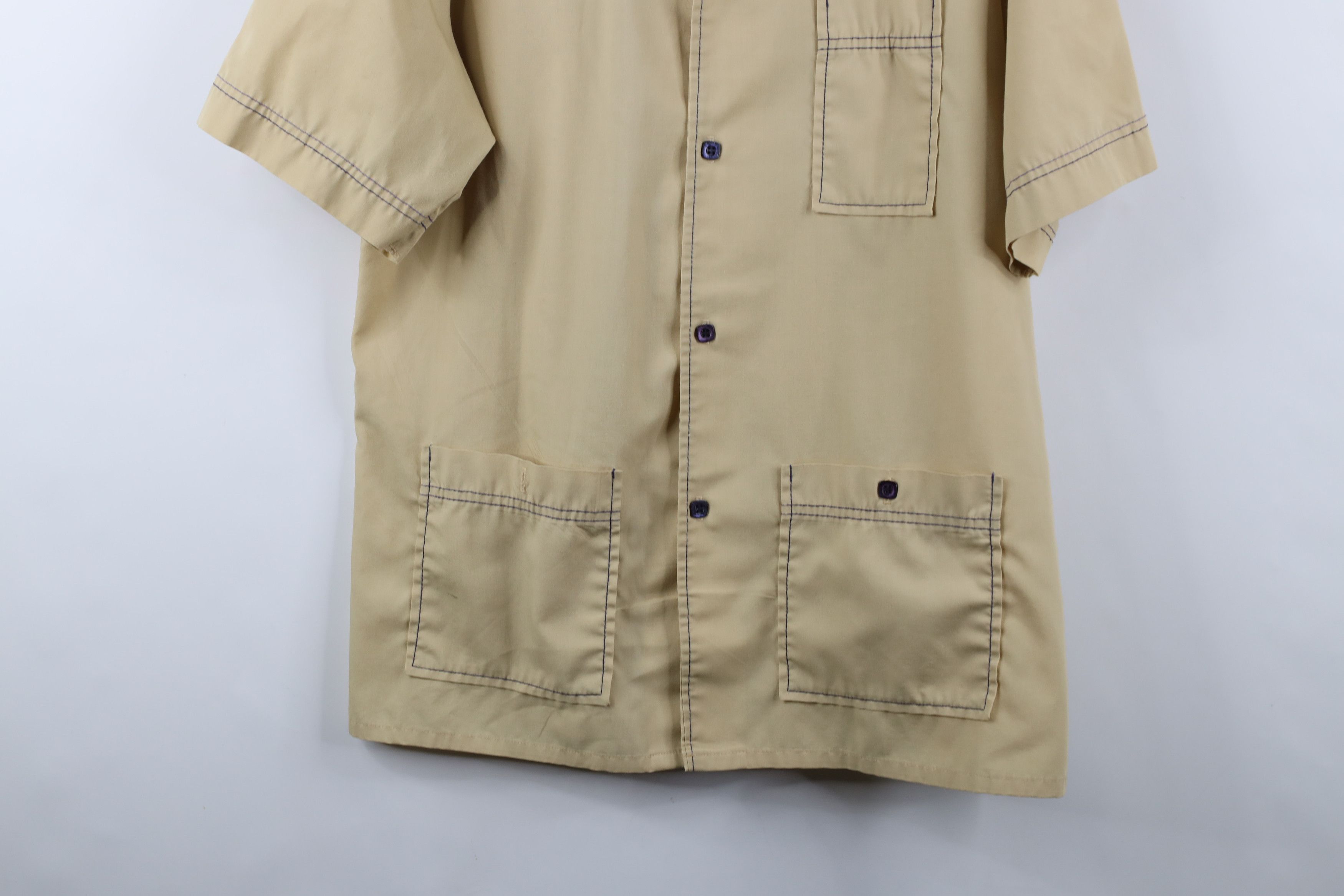 Vintage Vintage 60s 70s Streetwear Short Sleeve Collared Shirt Size US L / EU 52-54 / 3 - 3 Thumbnail