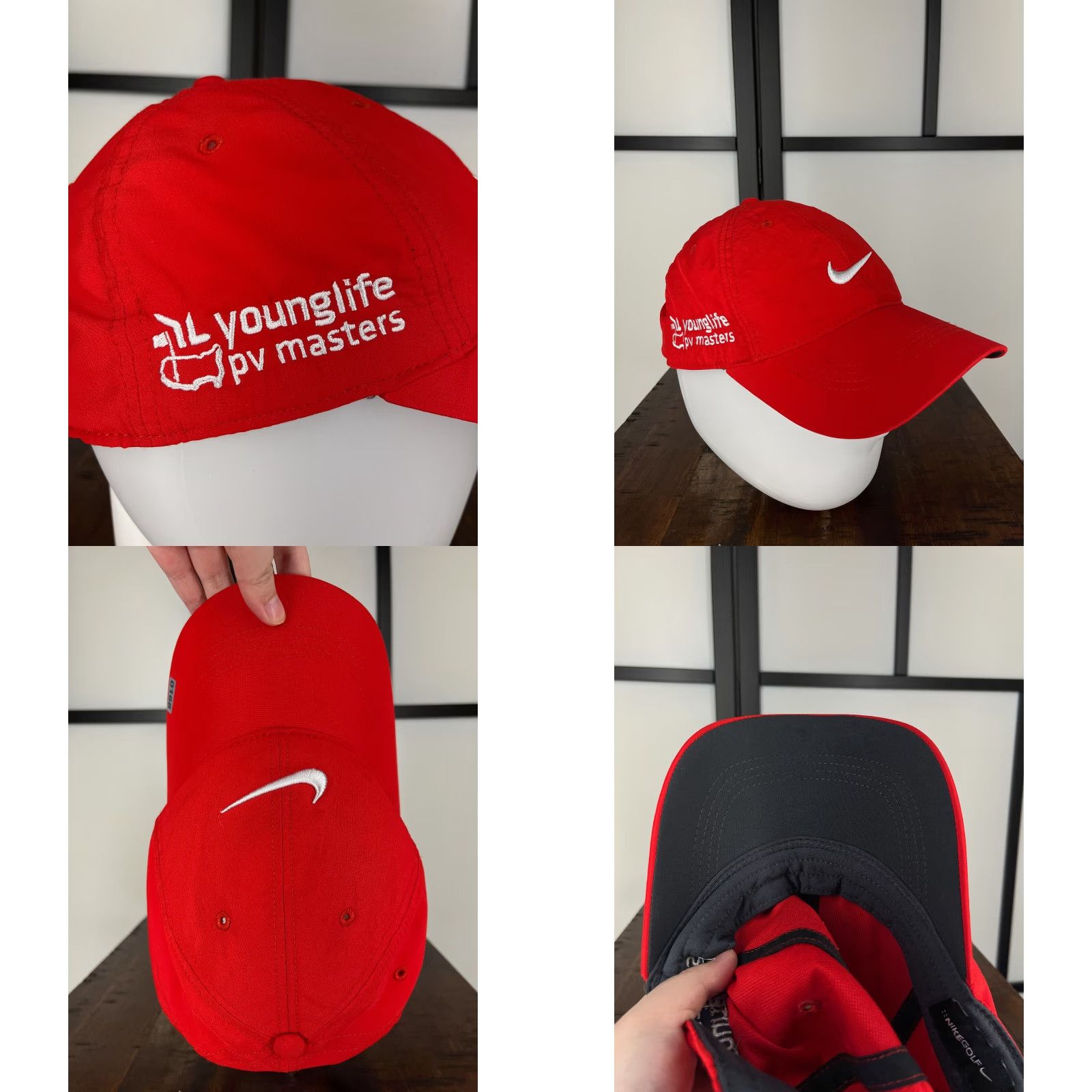 Nike Nike Golf Hat Cap Strap Back One Size Adult Red Poly Hat Nike Golf Hat Cap Strap Back Adult One Size Red Poly Younlife Pv Masters Golf Size ONE SIZE - 8 Thumbnail