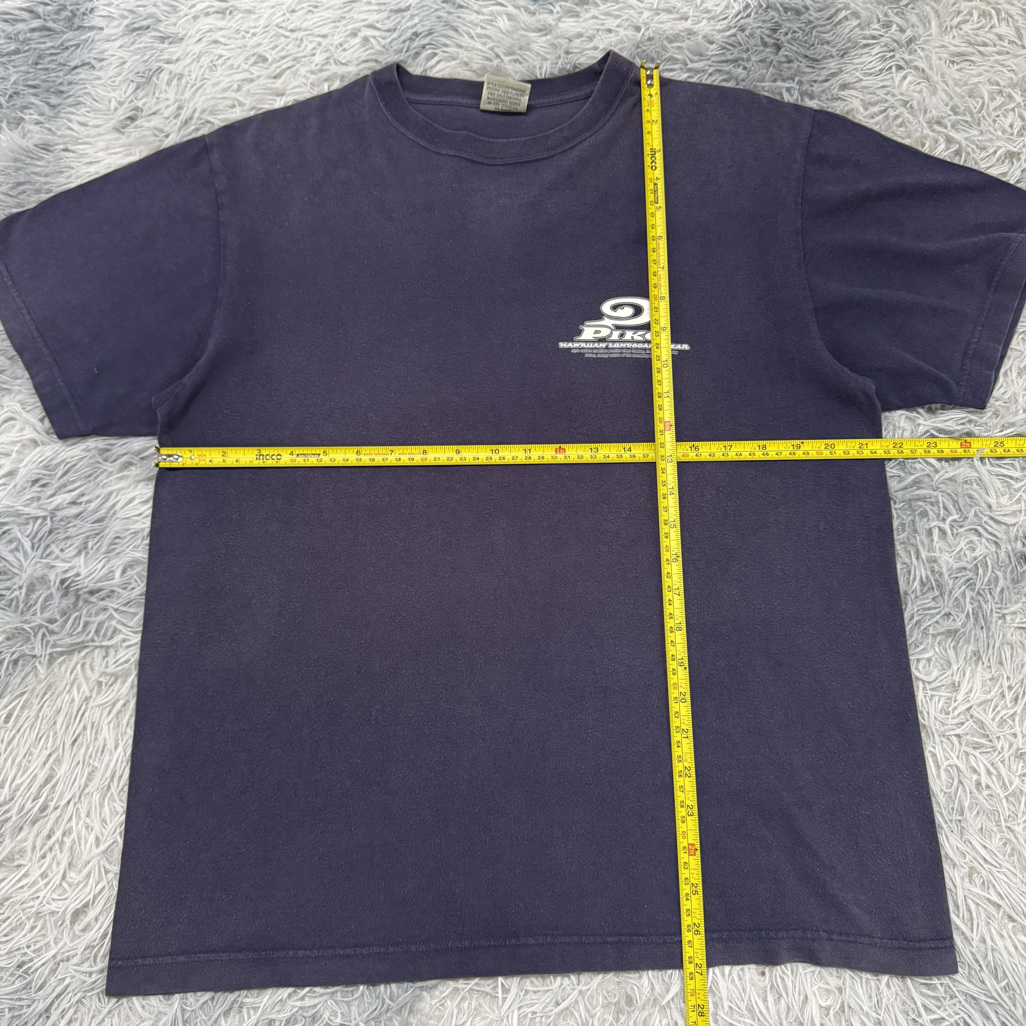 Vintage Vintage 90s Piko Hawaiian Longboard Wear Sunfaded Big Logo Size US L / EU 52-54 / 3 - 7 Thumbnail
