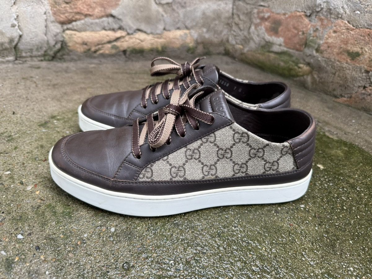 ✨Gucci✨(411858) GG Coated Canvas/Leather Men's Sneakers