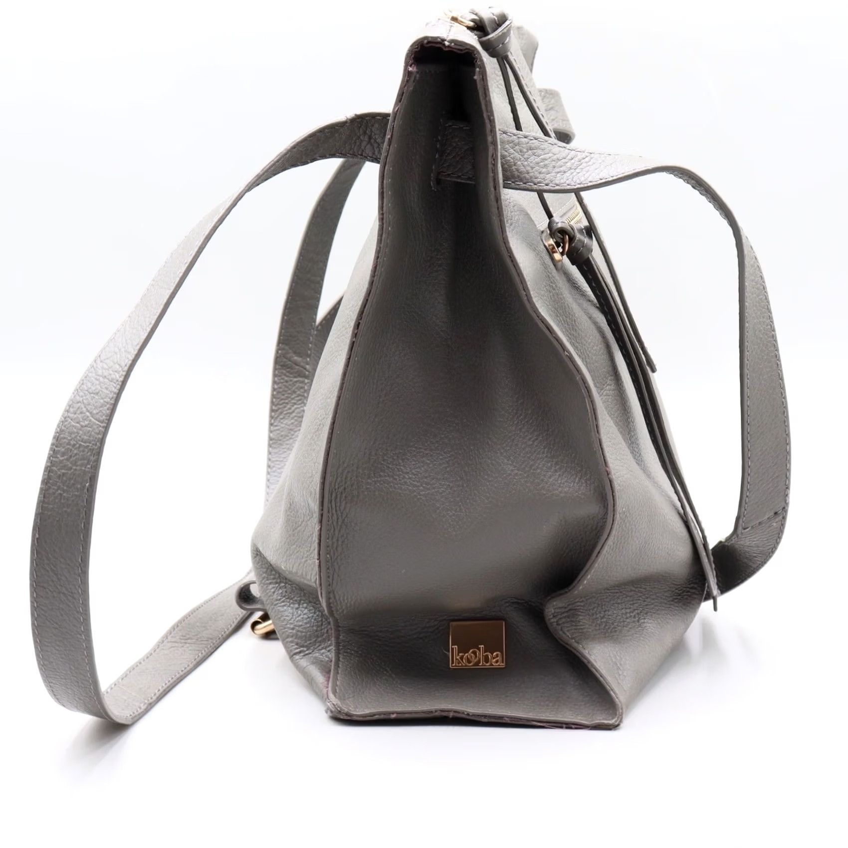 Vintage Kooba Gray Pebbled Leather Crossbody Shoulder Bag Tote Size ONE SIZE - 2 Thumbnail