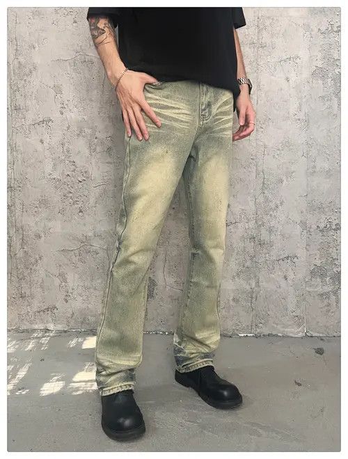 VIBE punk washed faded grunge flared jeans Size US 32 / EU 48 - 3 Thumbnail