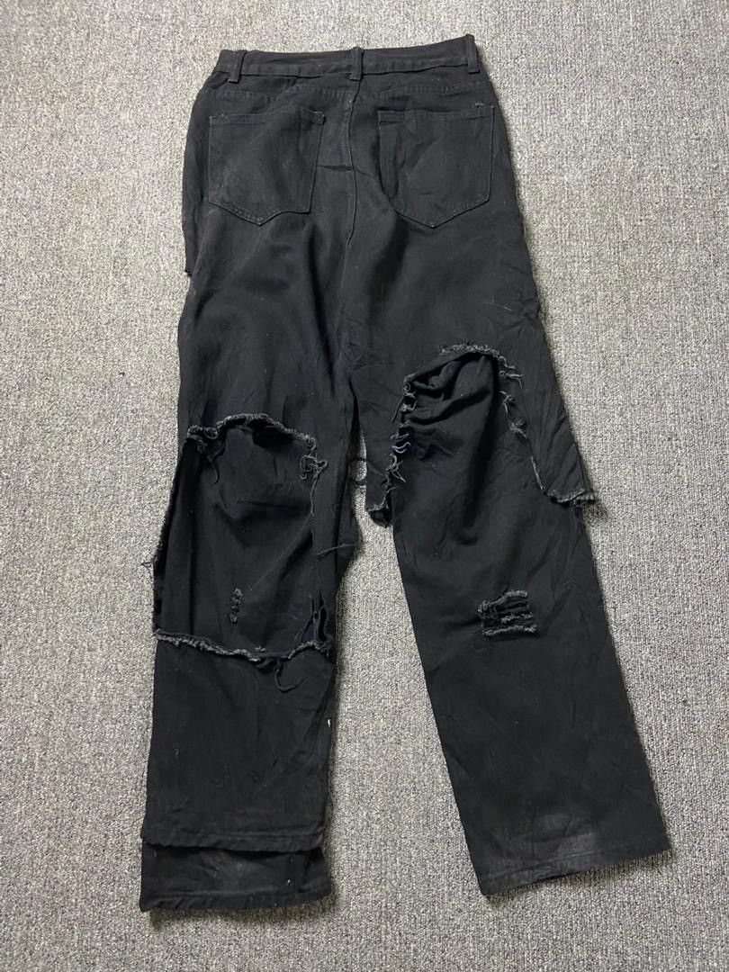 Japanese Brand C.C.U.L Brand Destroyed Double Denim Jeans (197) Size US 28 / EU 44 - 6 Thumbnail