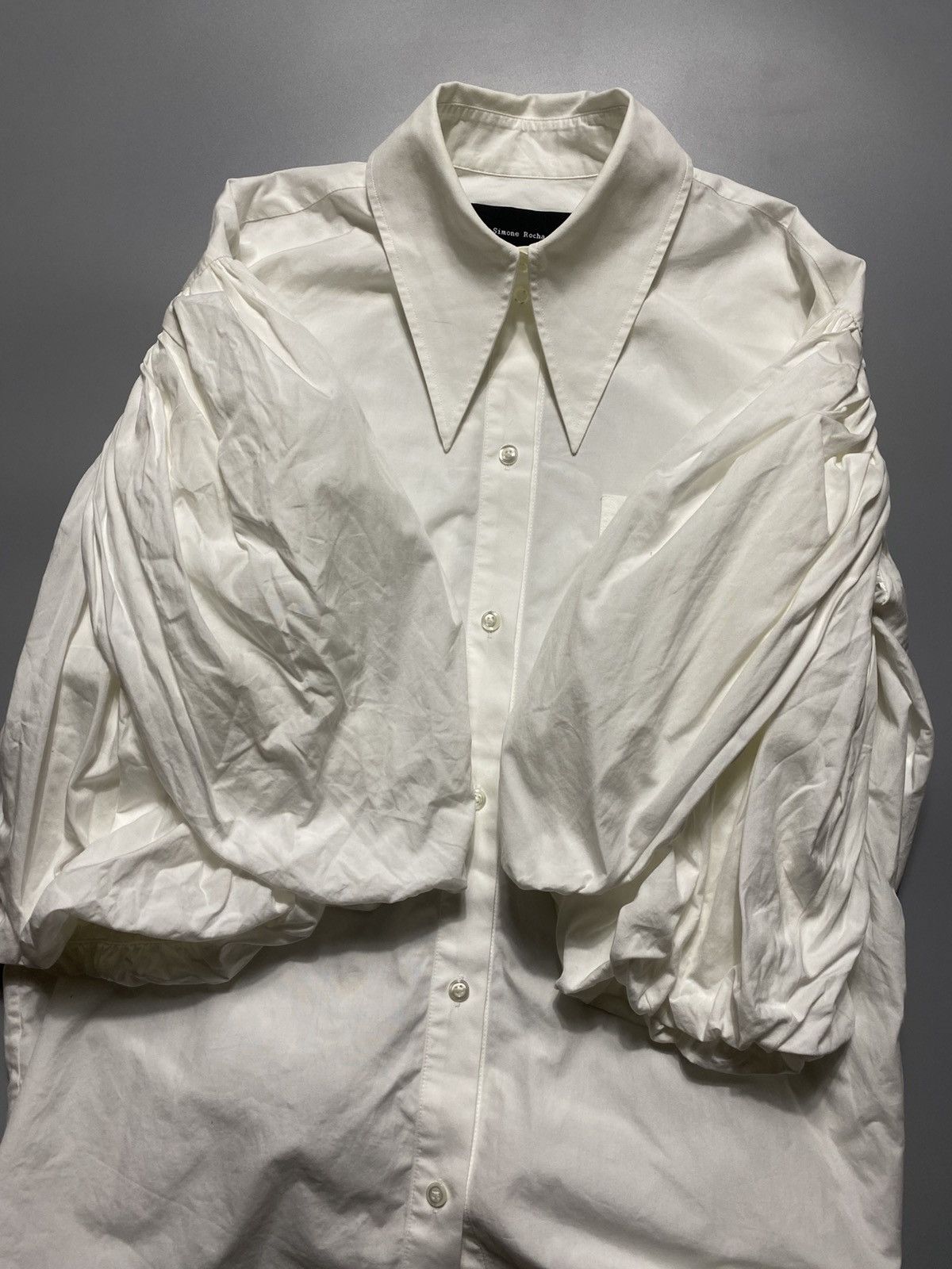 Simone Rocha SIMONE ROCHA WHITE COTTON PUFF SLEEVES Size XS / US 0-2 / IT 36-38 - 13 Thumbnail
