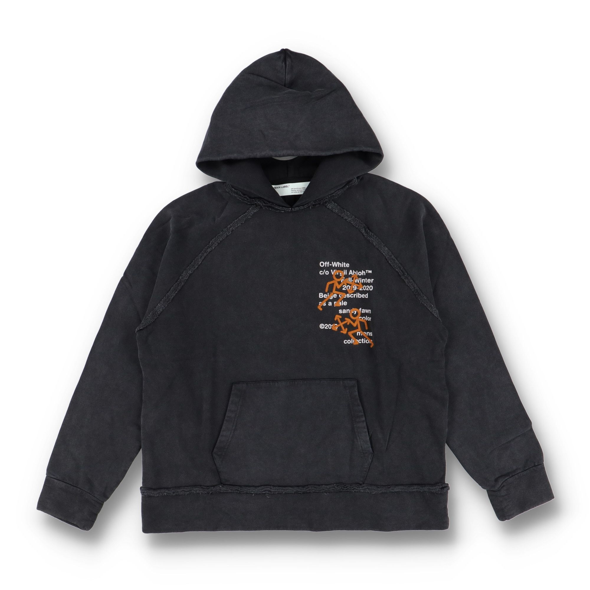Off-White Washed Black Pictogram Incompiuto Oversized Logo Hoodie Size S / US 4 / IT 40 - 2 Thumbnail