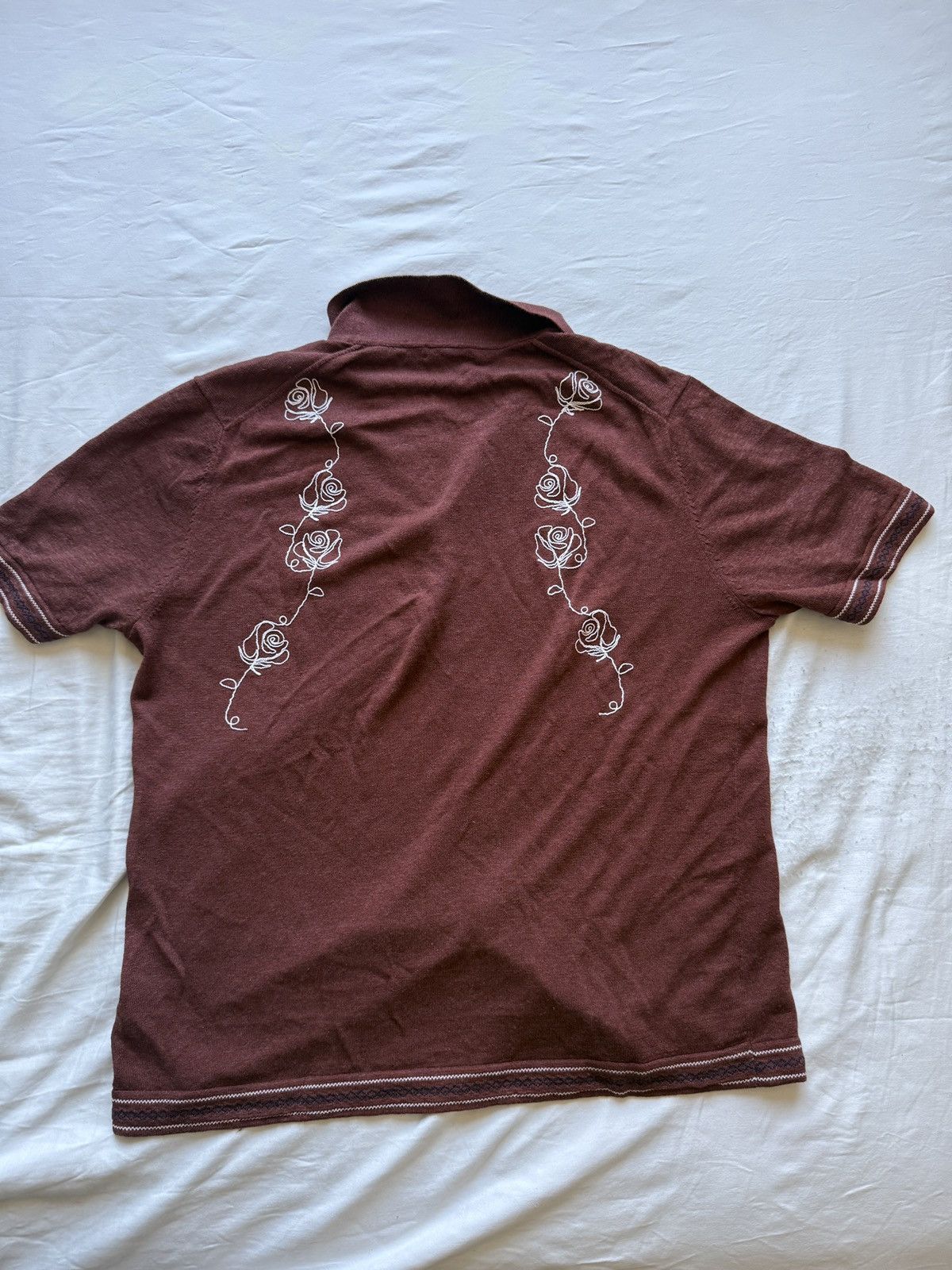 Reiss Reiss Embroidered knit camp collar polo Size US L / EU 52-54 / 3 - 2 Thumbnail