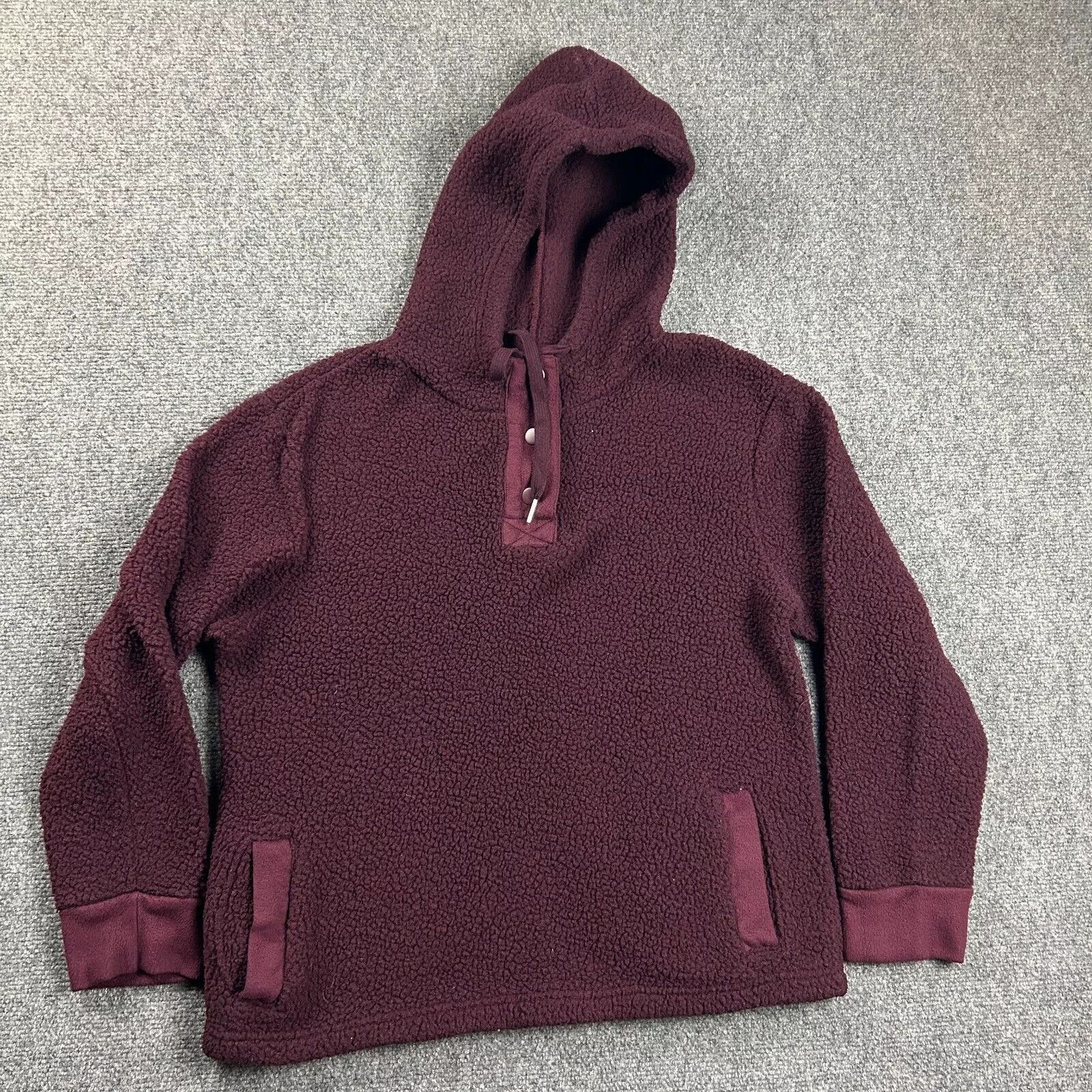 Koolaburra Koolaburra UGG Hoodie Womens Small Burgundy Sherpa Size S / US 4 / IT 40 - 1 Thumbnail