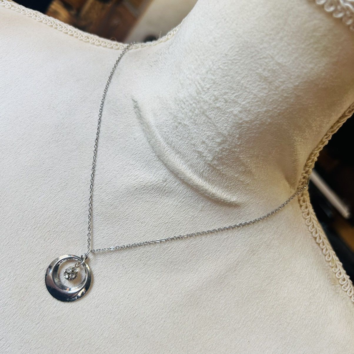 Handmade Handcrafted savaged vintage disco ball pendant necklace Size ONE SIZE - 1 Thumbnail