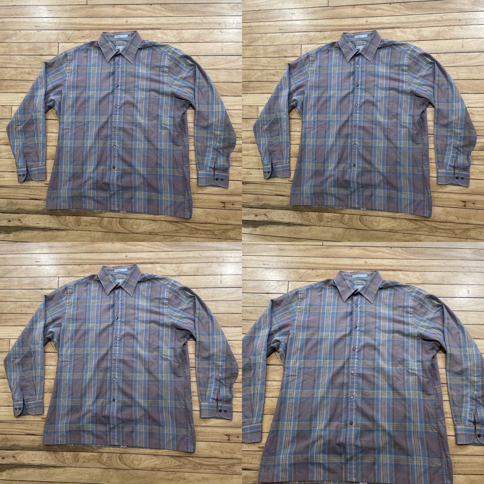 Vintage VINTAGE Roland Button-Up Shirt Men XL Plum Purple Plaid Retro fade Grunge XL Size US XL / EU 56 / 4 - 10 Thumbnail