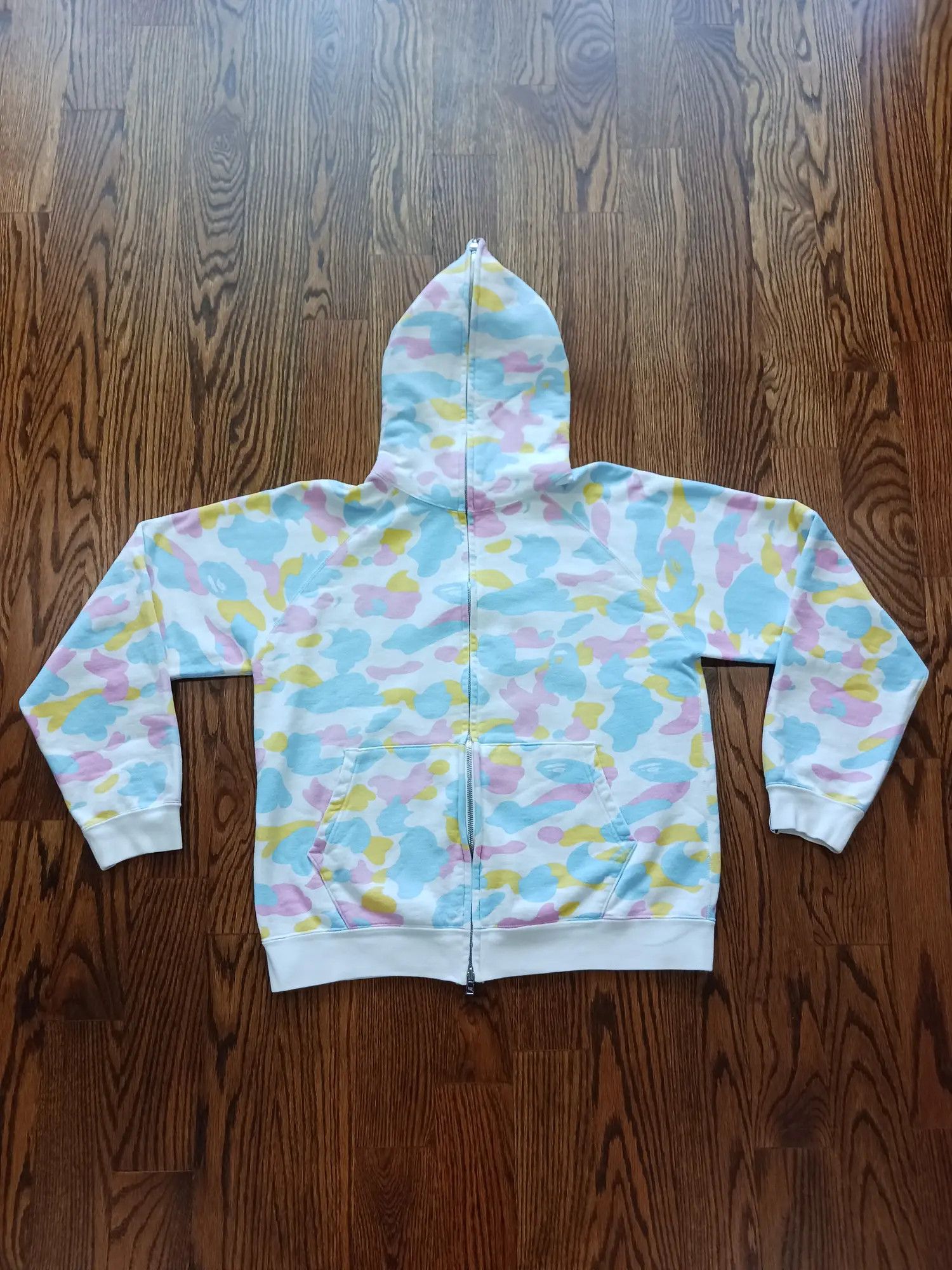 image of Bape OG Nigo Cotton Candy Full Zip Hoodie Size Small, Men's