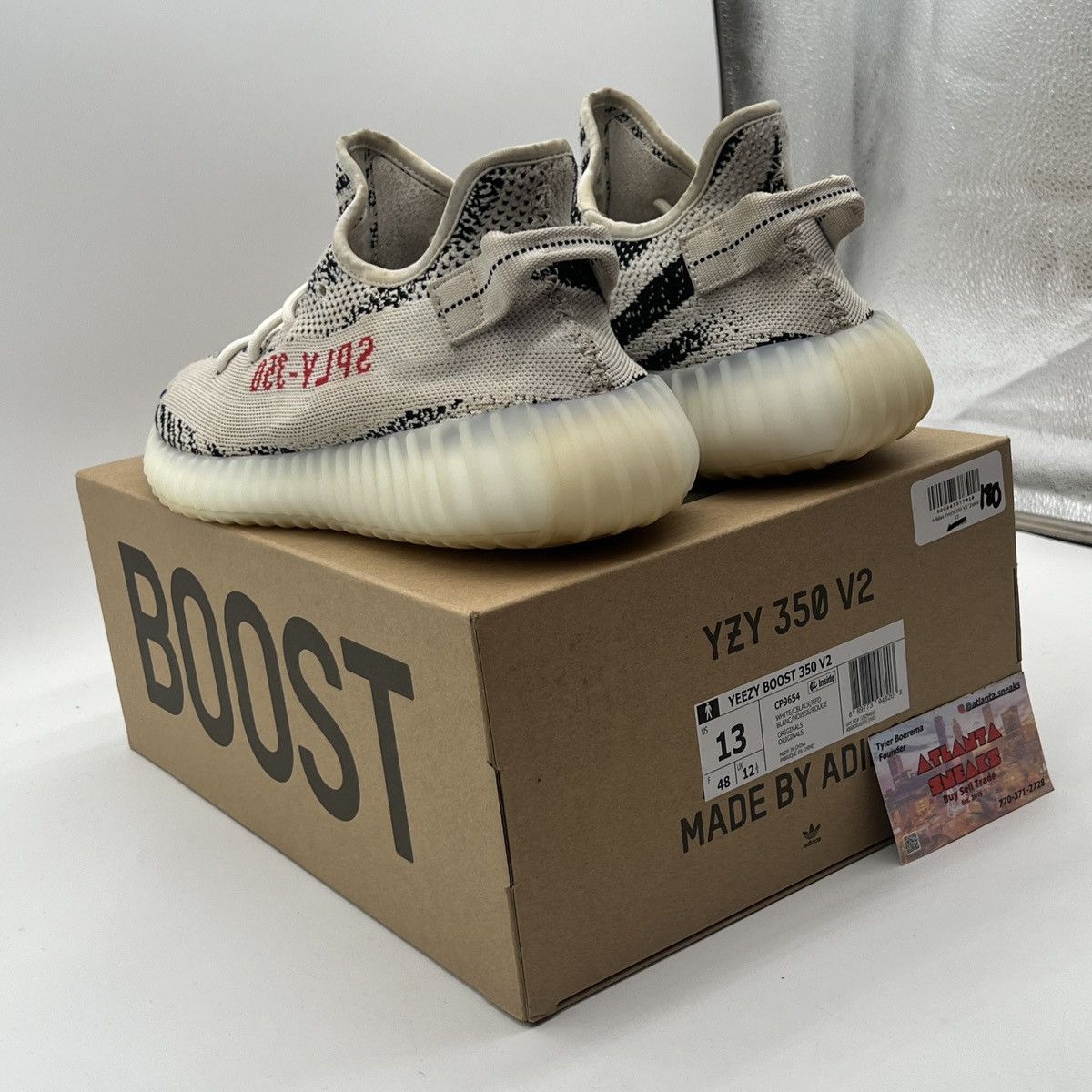 Adidas Yeezy boost 350 zebra Size US 13 / EU 46 - 4 Thumbnail