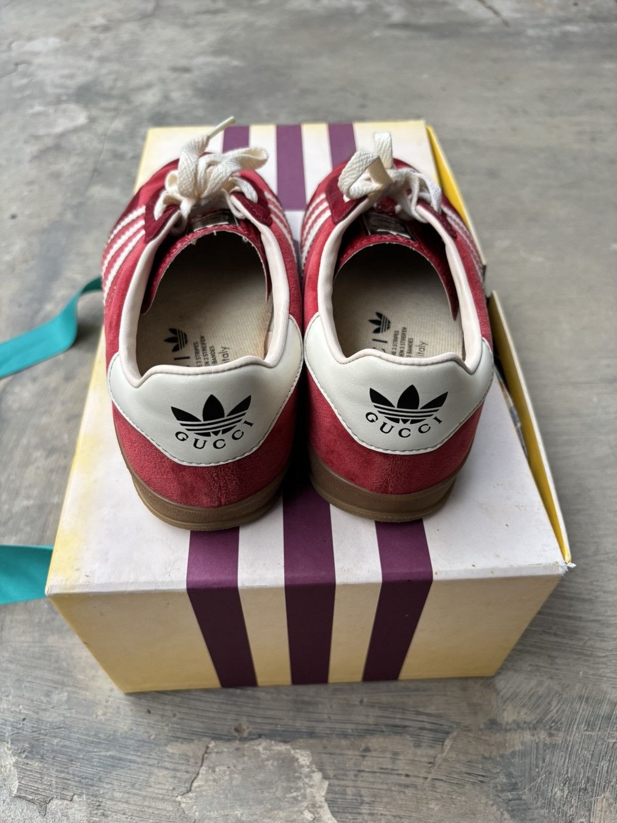 Adidas × Gucci Adidas x Gucci Gazelle ‘Red Softy Velvet’ Size US 7 / EU 40 - 4 Thumbnail