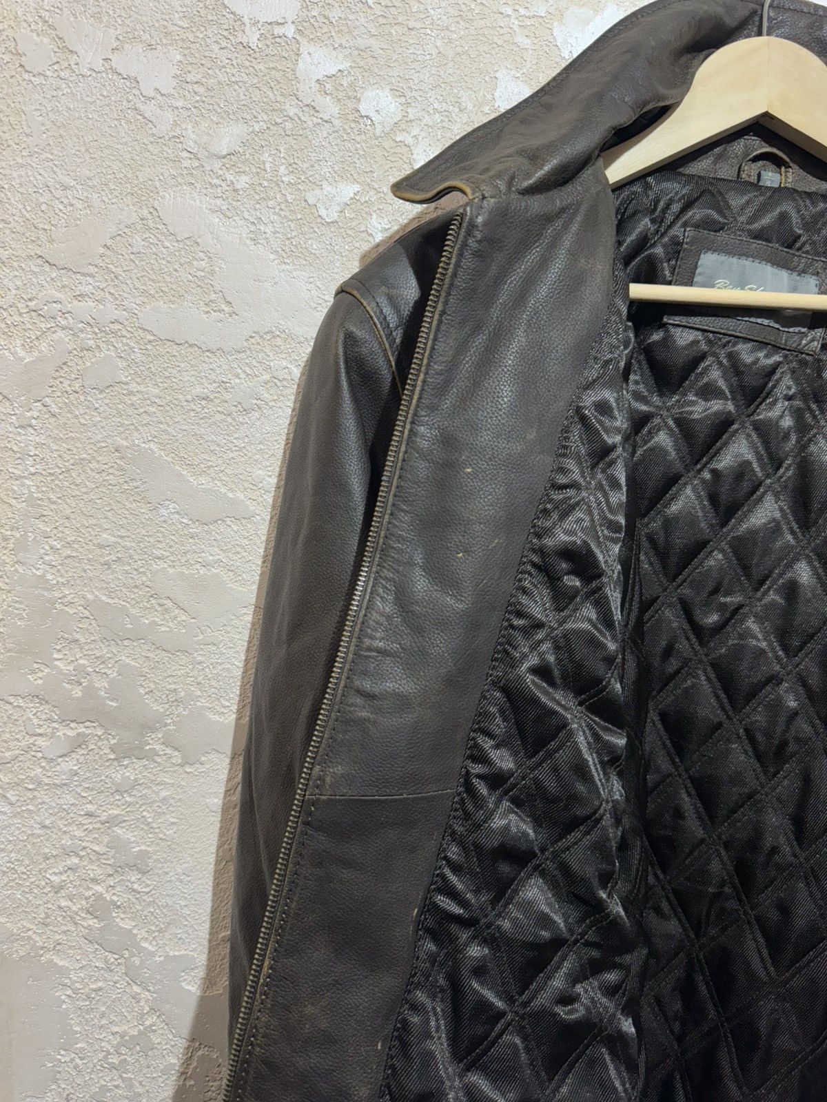Ben Sherman Ben Sherman Vintage Heavy Faded Leather Jacket Size XL Size US XL / EU 56 / 4 - 22 Thumbnail